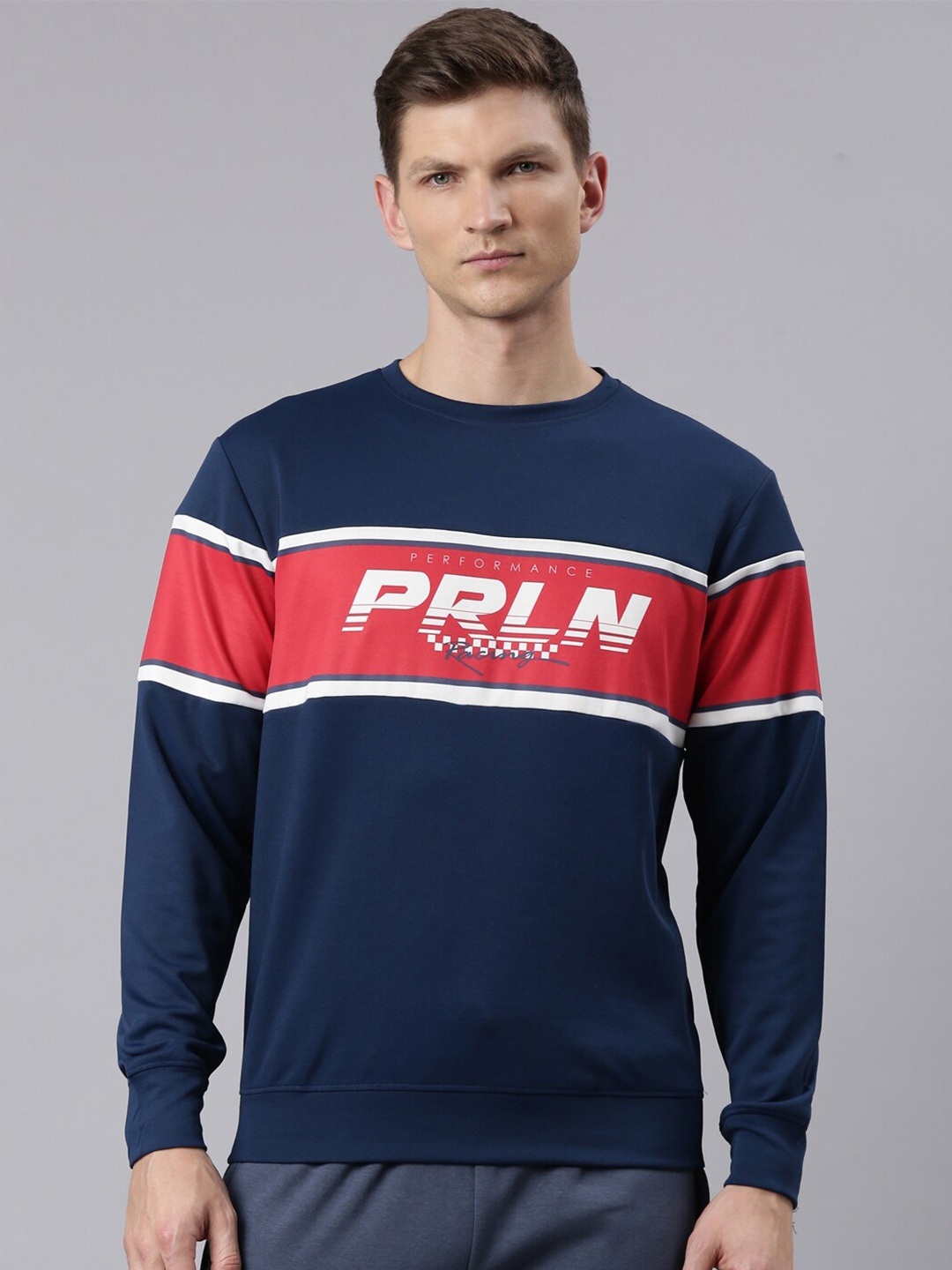 

Proline Printed Cotton Pullover Sweatshirt, Blue