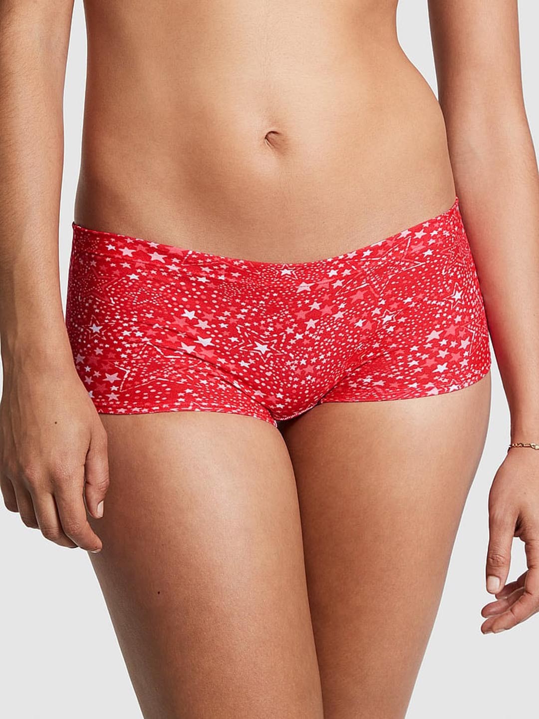 

Victoria's Secret PINK Conversational Printed Boy Shorts Briefs, Red