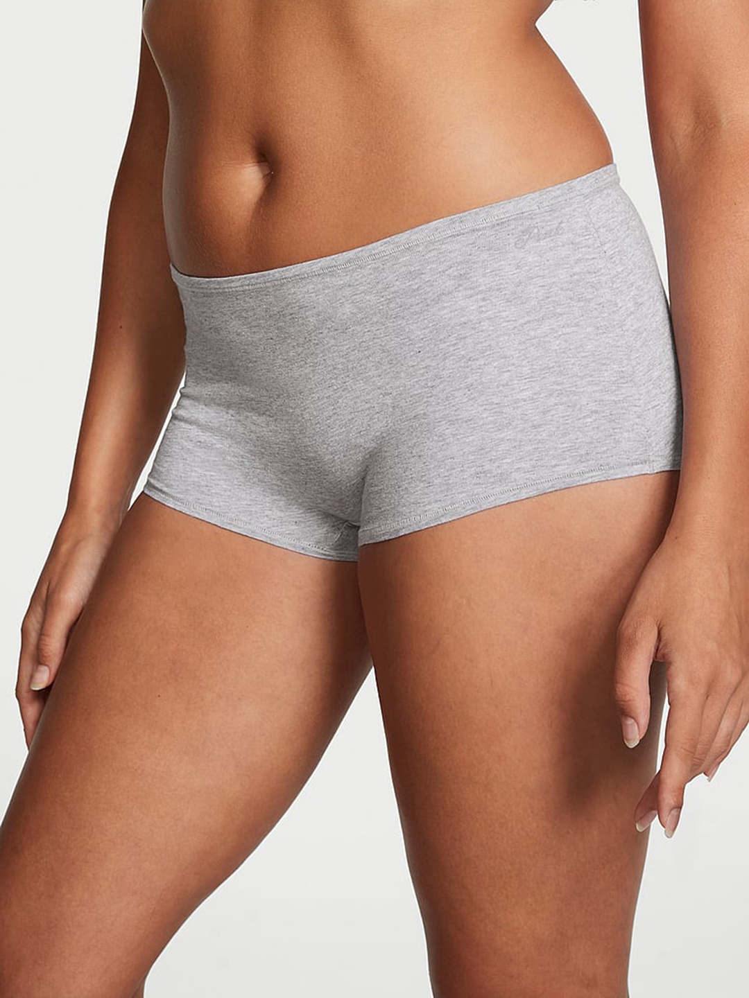 

Victoria's Secret PINK Mid-Rise Boyshort Briefs, Grey