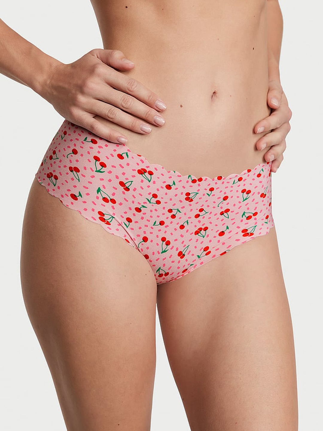 

Victoria's Secret No-Show Cheeky Floral Printed Basic Brief, Pink