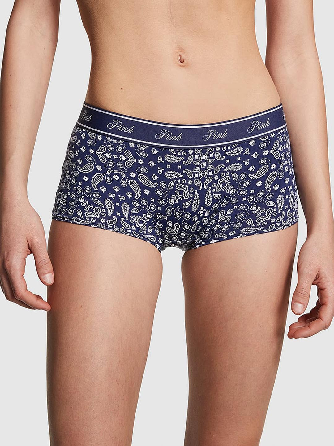 

Victoria's Secret PINK Floral Printed Boyshort Briefs, Black