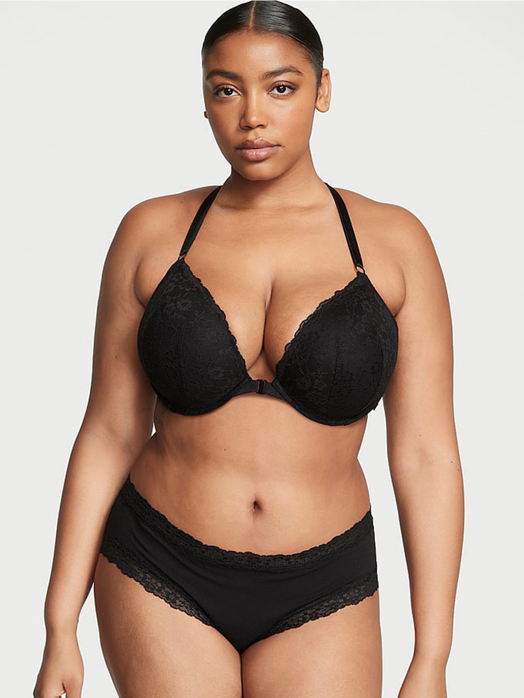 

Victoria's Secret The Lacie Self Design Cheeky Basic Brief, Black