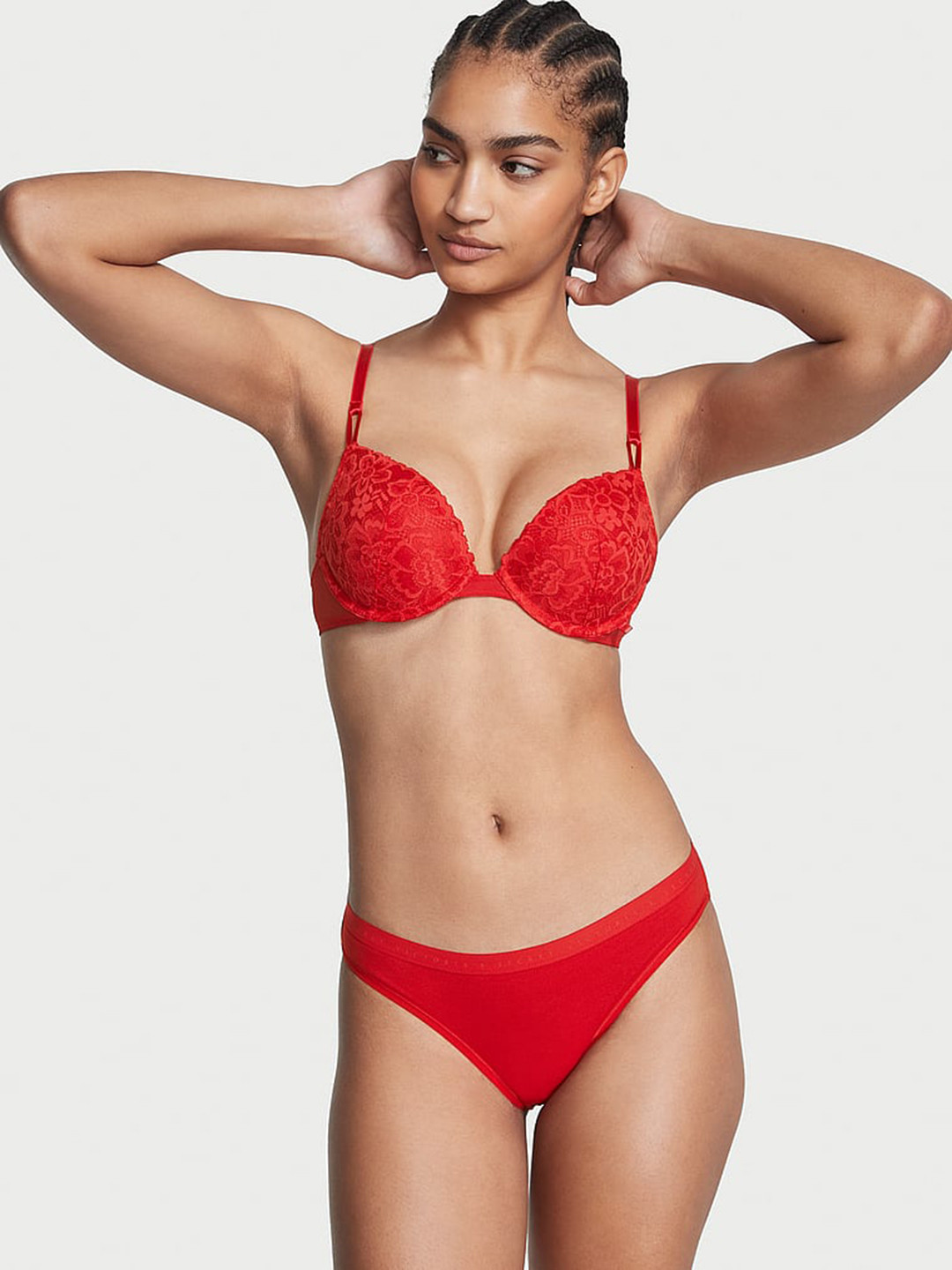 

Victoria's Secret Stretch Mid Rise Bikini Brief, Red