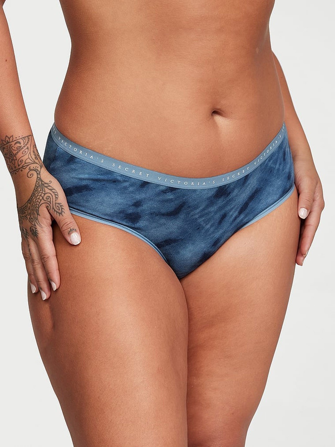 

Victoria's Secret Abstract Printed Stretch Hiphugger Hipster Brief, Blue
