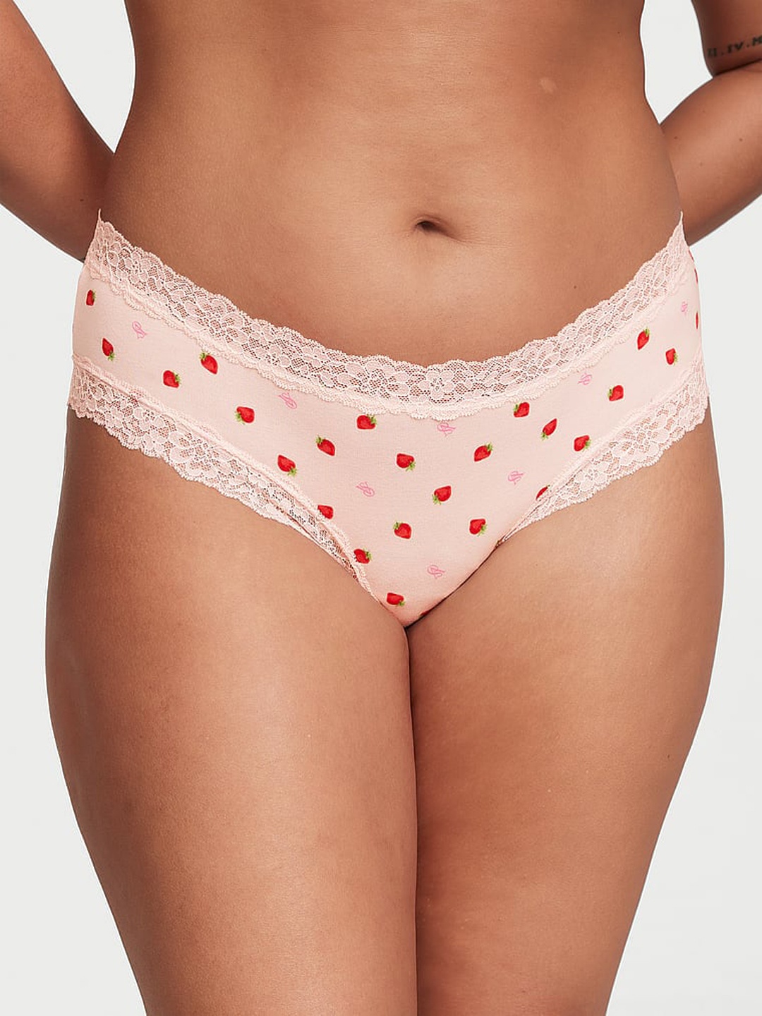 

Victoria's Secret The Lacie Conversational Printed Low Rise Basic Brief, Pink