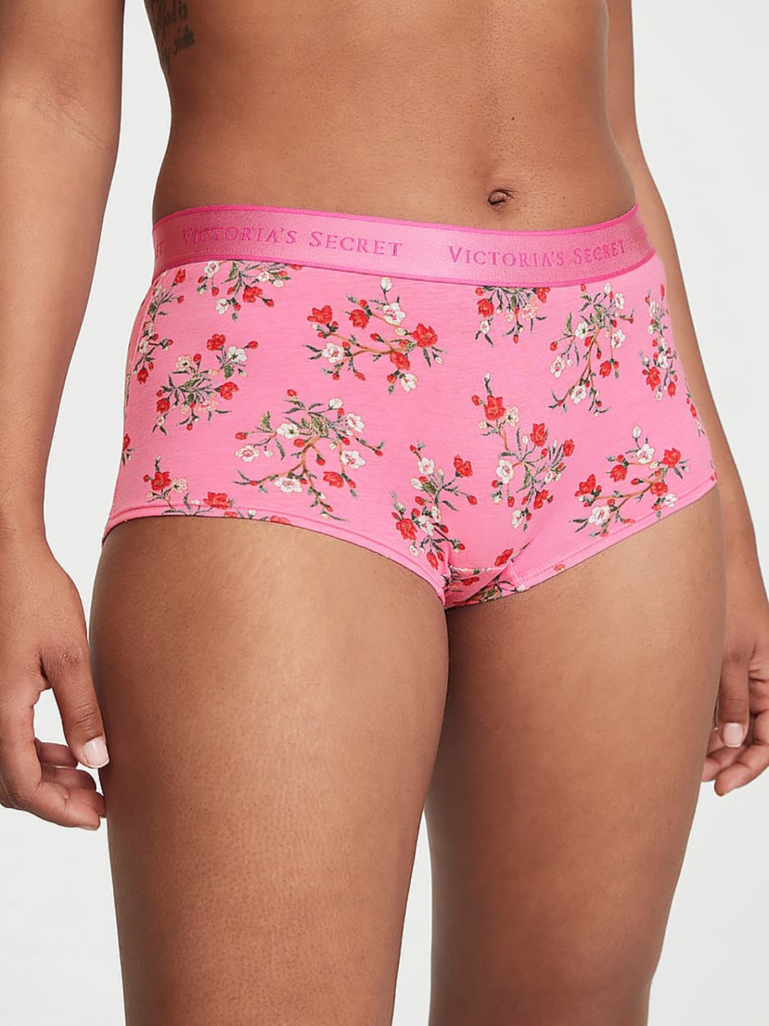 

Victoria's Secret Floral Printed Boyshort Brief, Pink