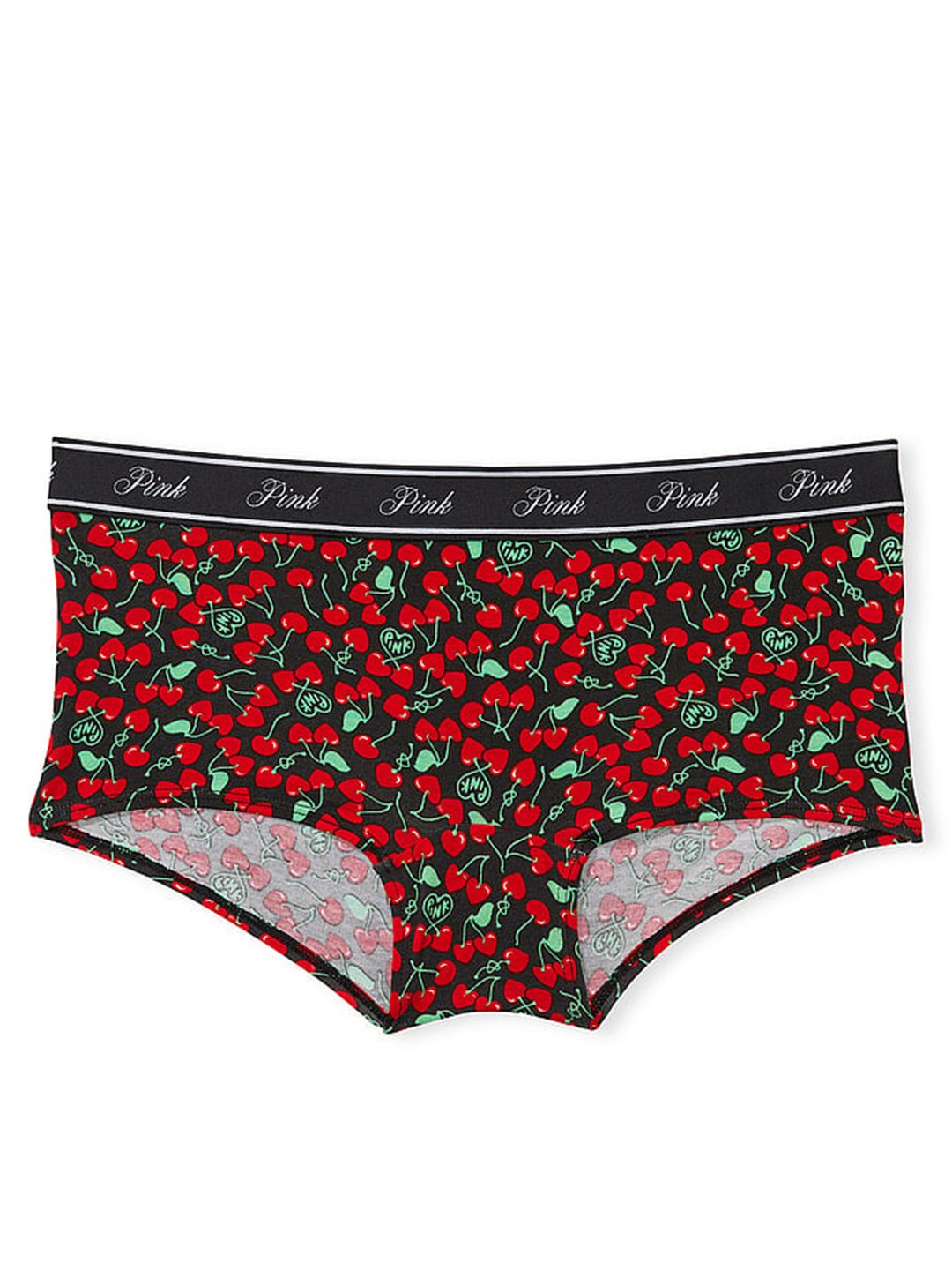 

Victoria's Secret PINK Logo Conversational Printed Low-Rise Boy Shorts Briefs 1124091369HC, Black