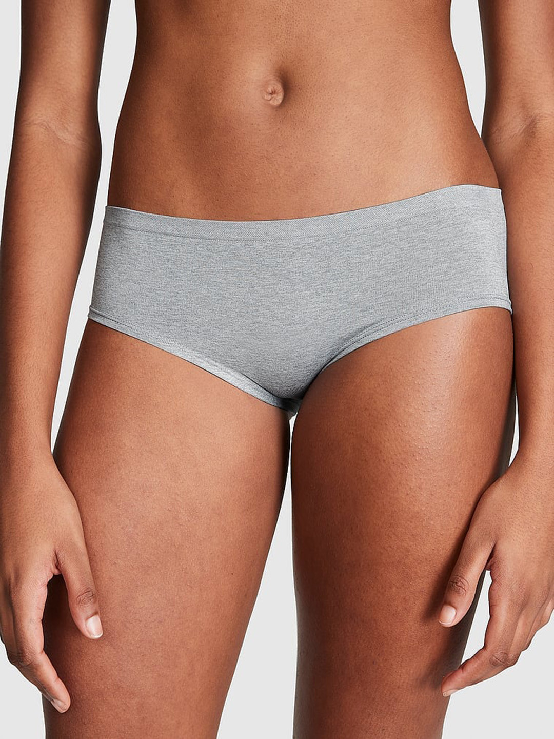 

Victoria's Secret PINK Low Rise Seamless Hipster Briefs, Grey