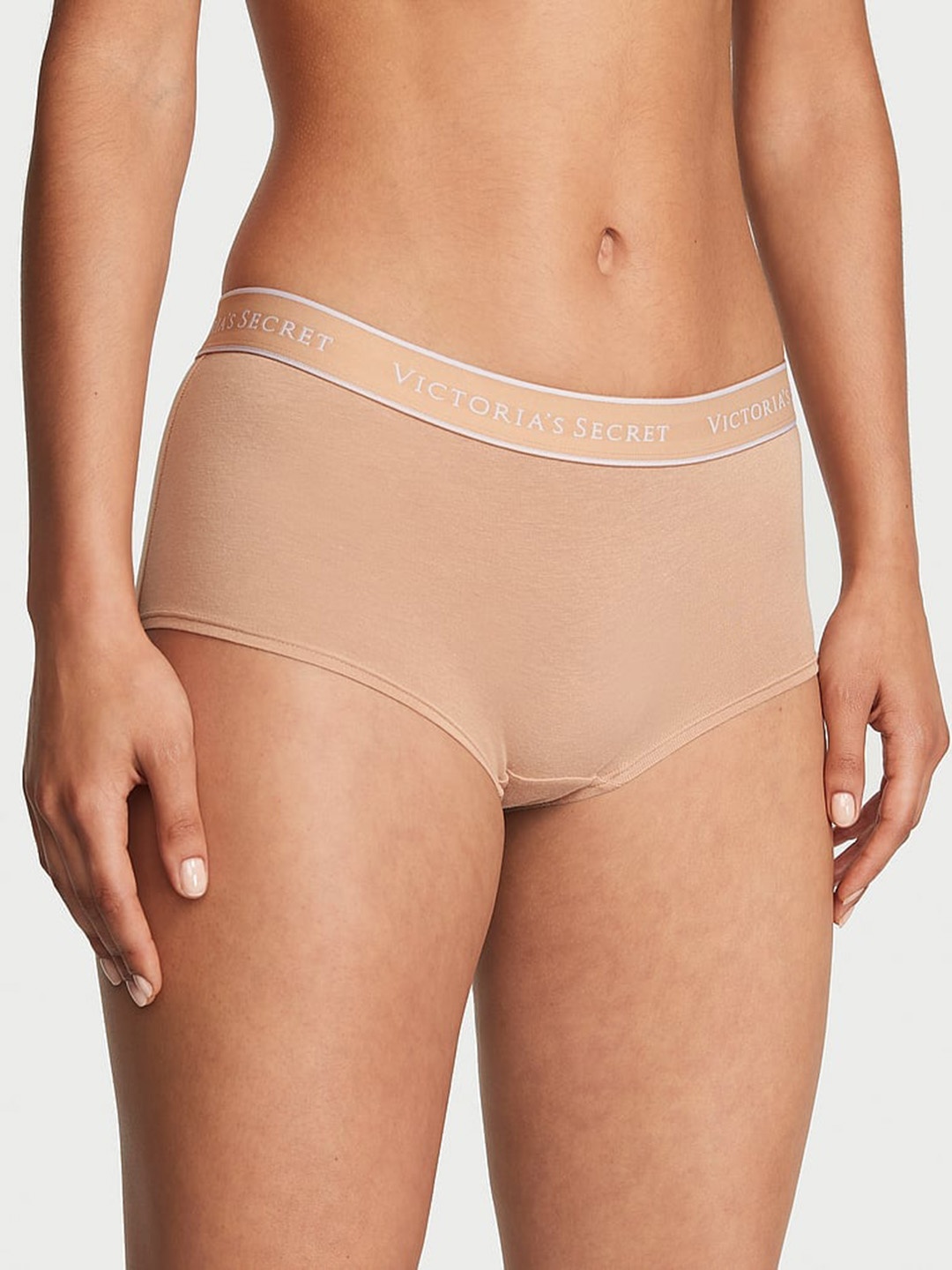 

Victoria's Secret Mid Rise Boy Short Briefs, Beige