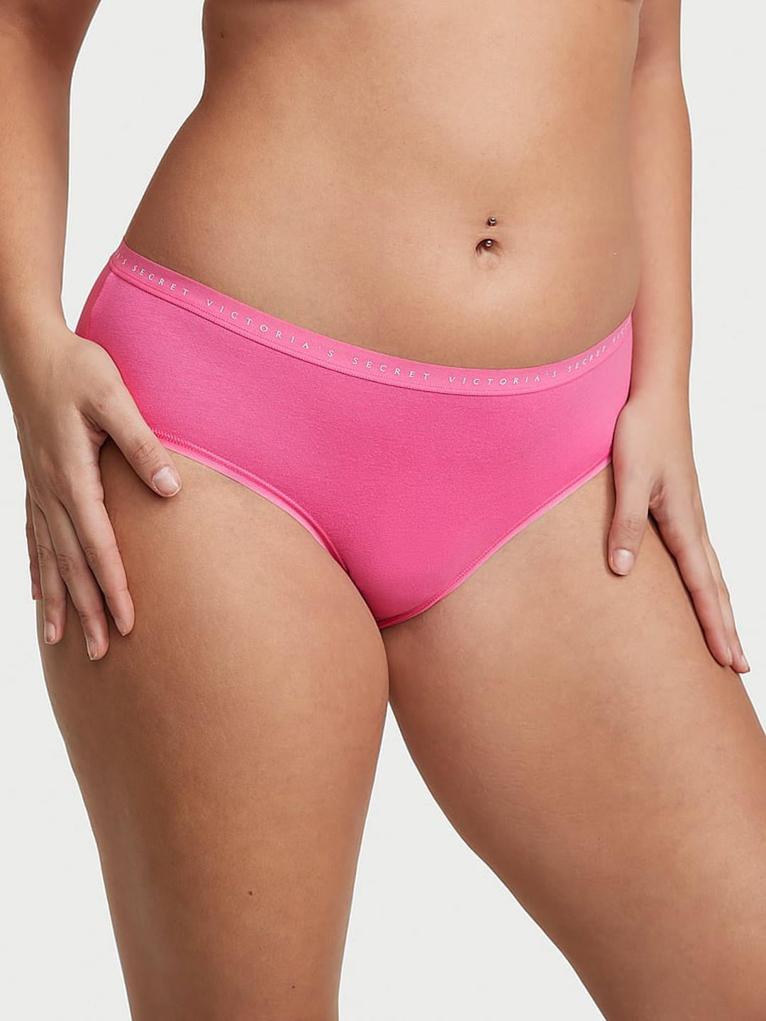 

Victoria's Secret Mid-Rise Hiphugger Hipster Briefs, Pink