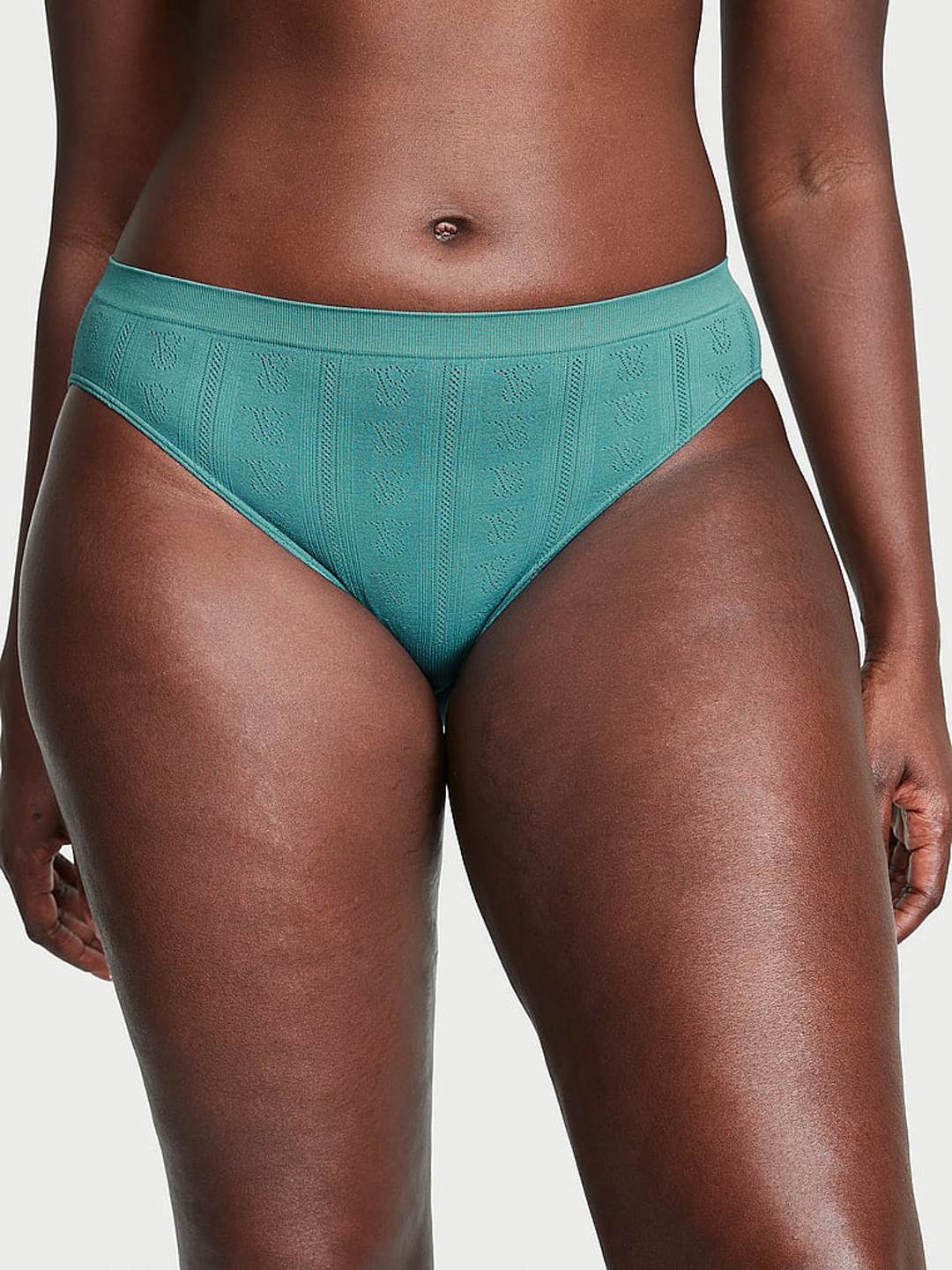 

Victoria's Secret Self-Design Seamless Bikini Briefs, Blue