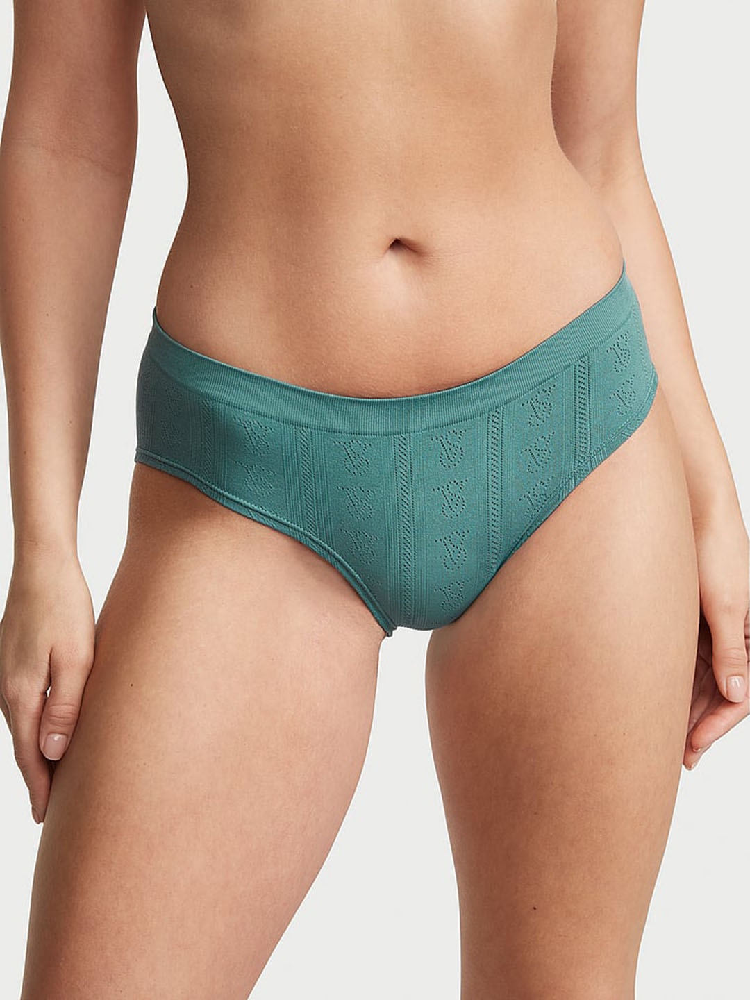 

Victoria's Secret Self Design Low-Rise Seamless Hiphugger Hipster Briefs, Green
