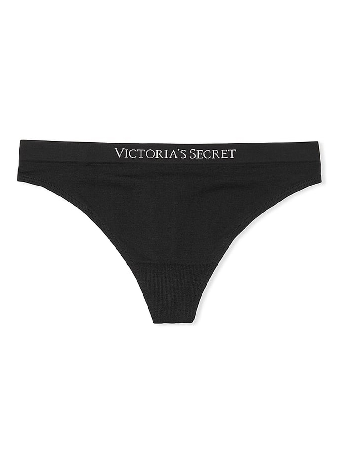 

Victoria's Secret Low-Rise Seamless Thong Briefs, Black