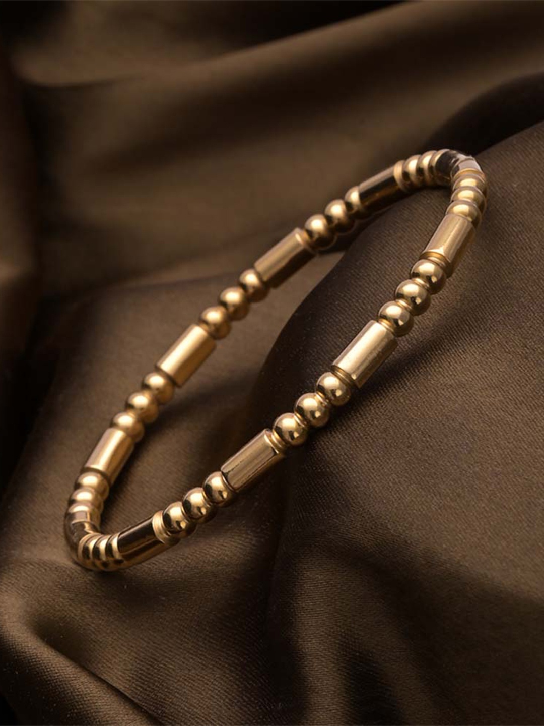 

PALMONAS Gold-Plated Anti Tarnish Bangle-Style Bracelet