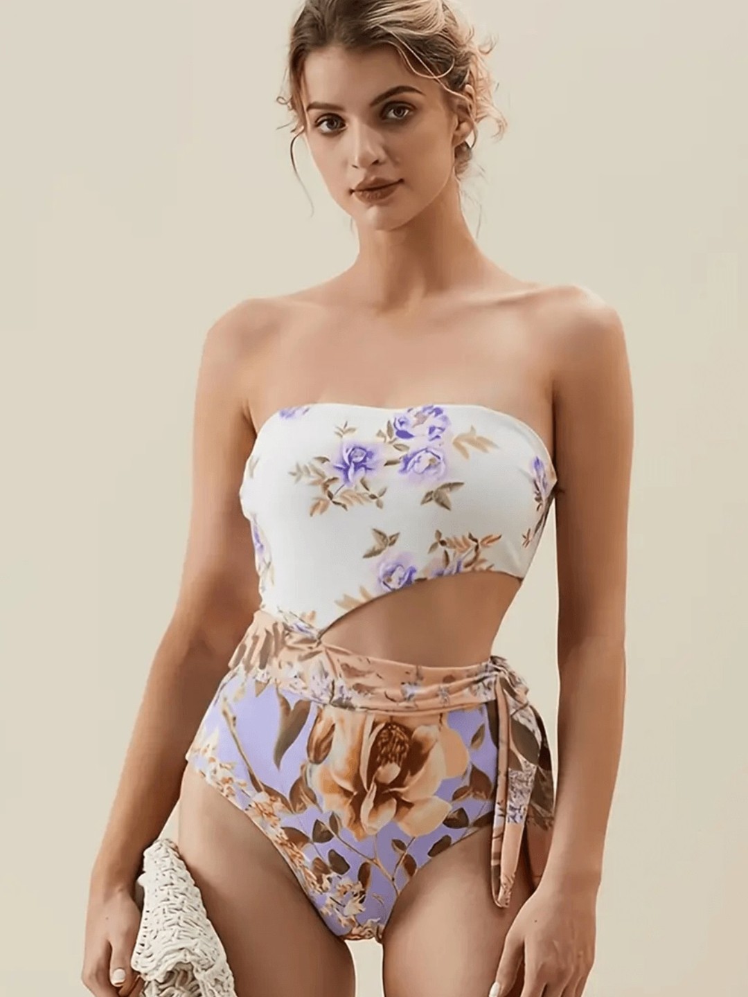 

FIESTA RESORTWEAR Printed Bikini & Cover-Up Set, White