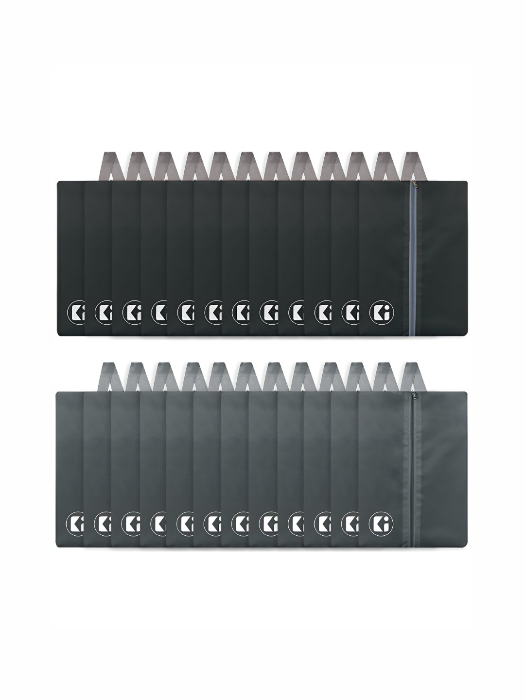 

Kuber Industries Black 24 Pieces Fabric Multi-Utility Organisers