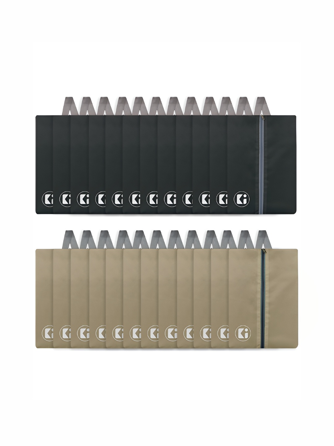 

Kuber Industries Beige 24 Pieces Fabric Multi-Utility Organisers