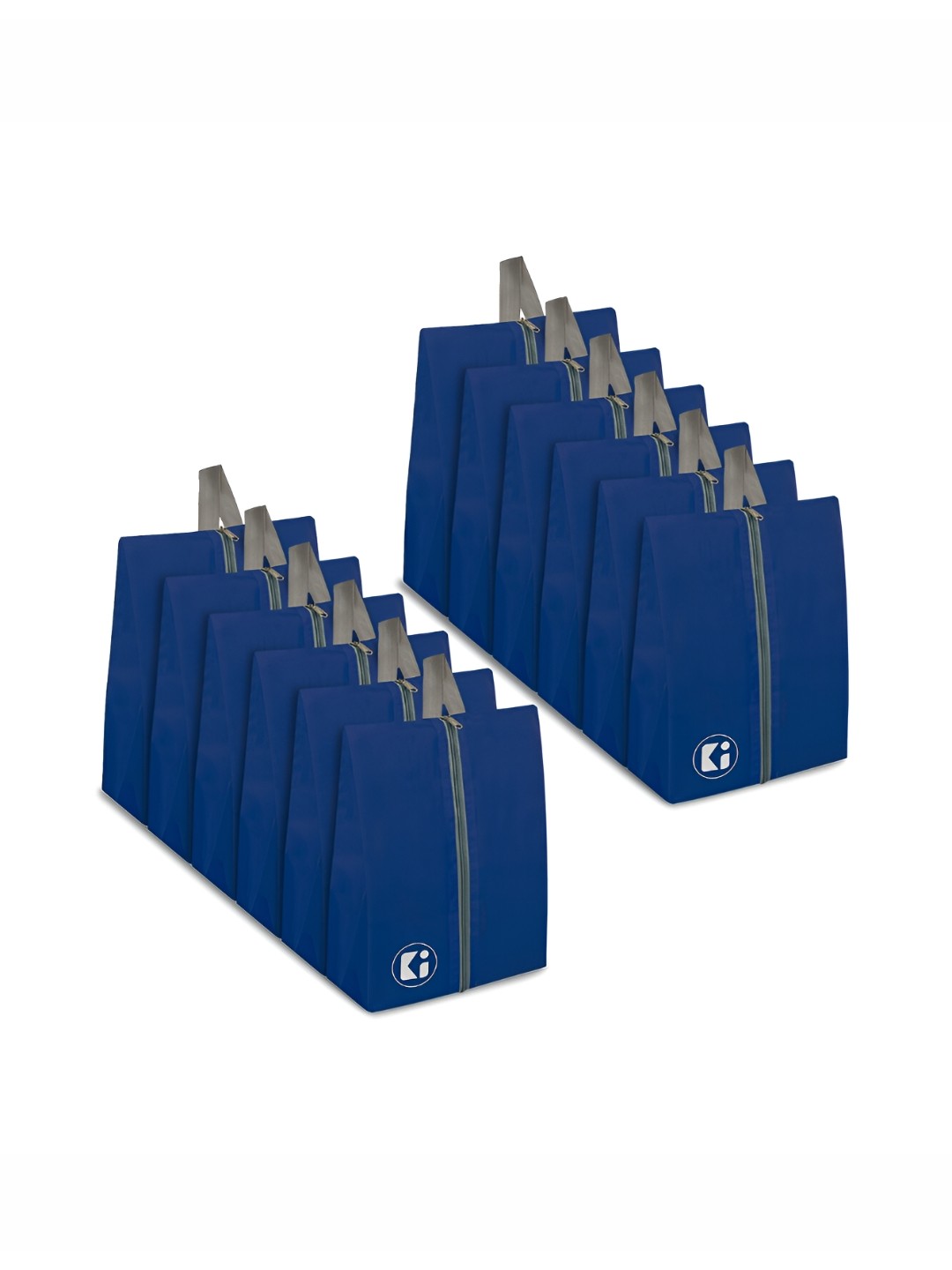 

Kuber Industries Blue 12 Pieces Fabric Multi-Utility Organisers
