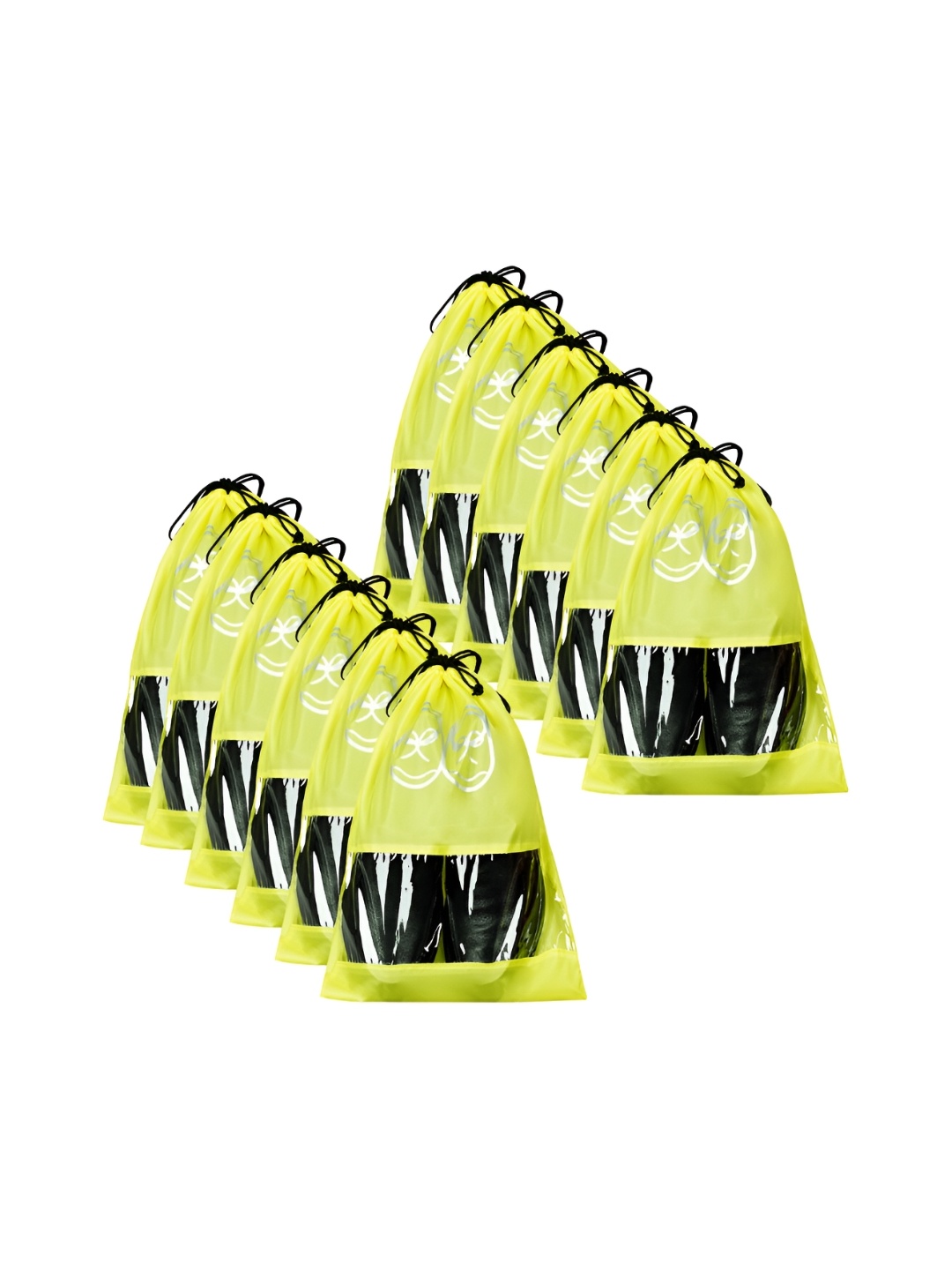 

Kuber Industries 12-Pcs Waterproof Shoe Bags, Yellow