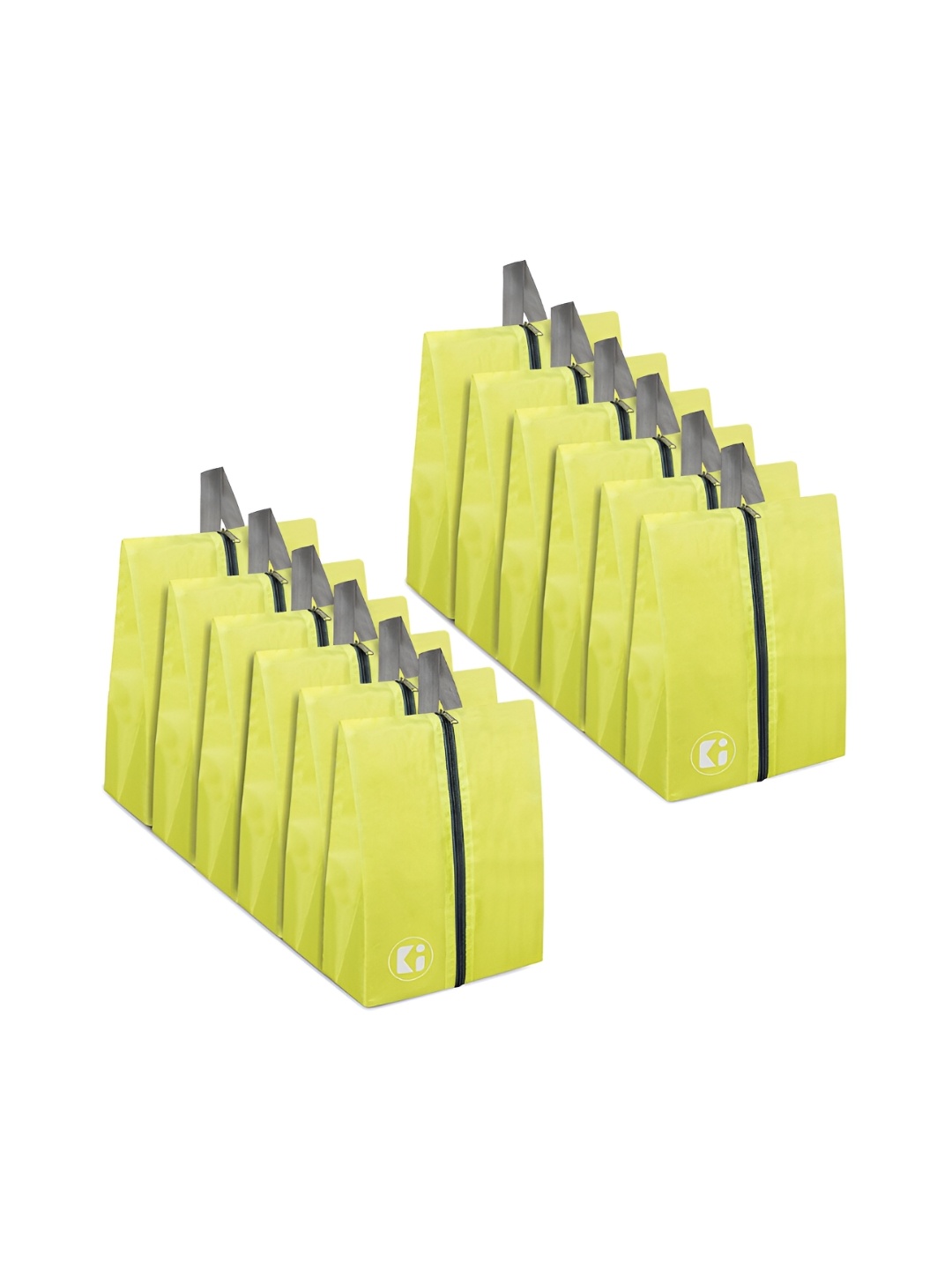 

Kuber Industries Yellow 12 Pieces Fabric Multi-Utility Organisers