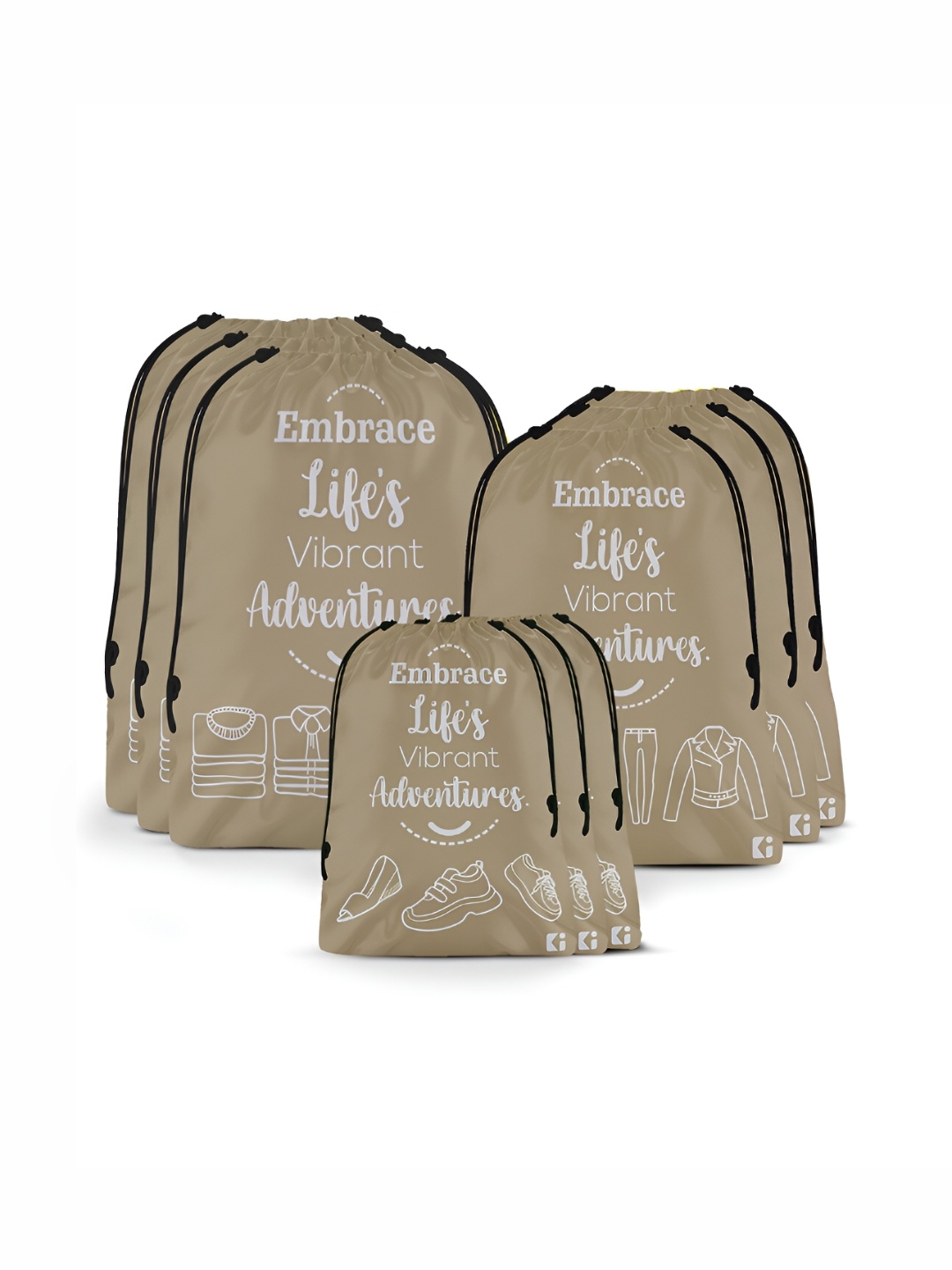 Kuber Industries Brown 9 Pieces Multi-Utility Organisers