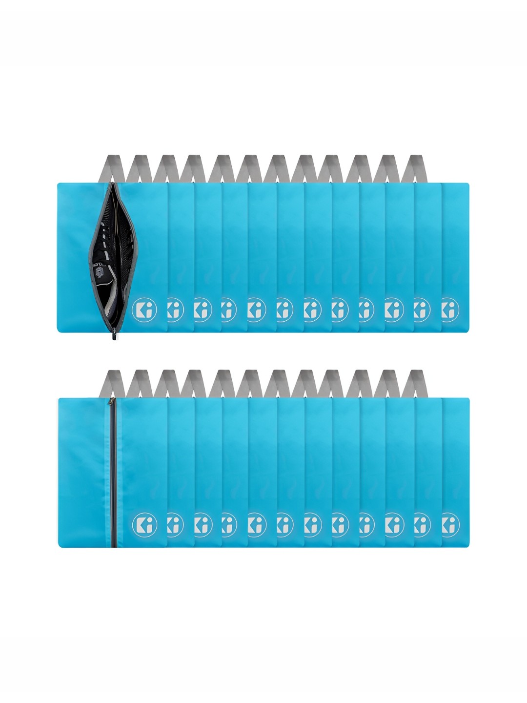 

Kuber Industries Blue 24 Pieces Fabric Multi-Utility Organisers