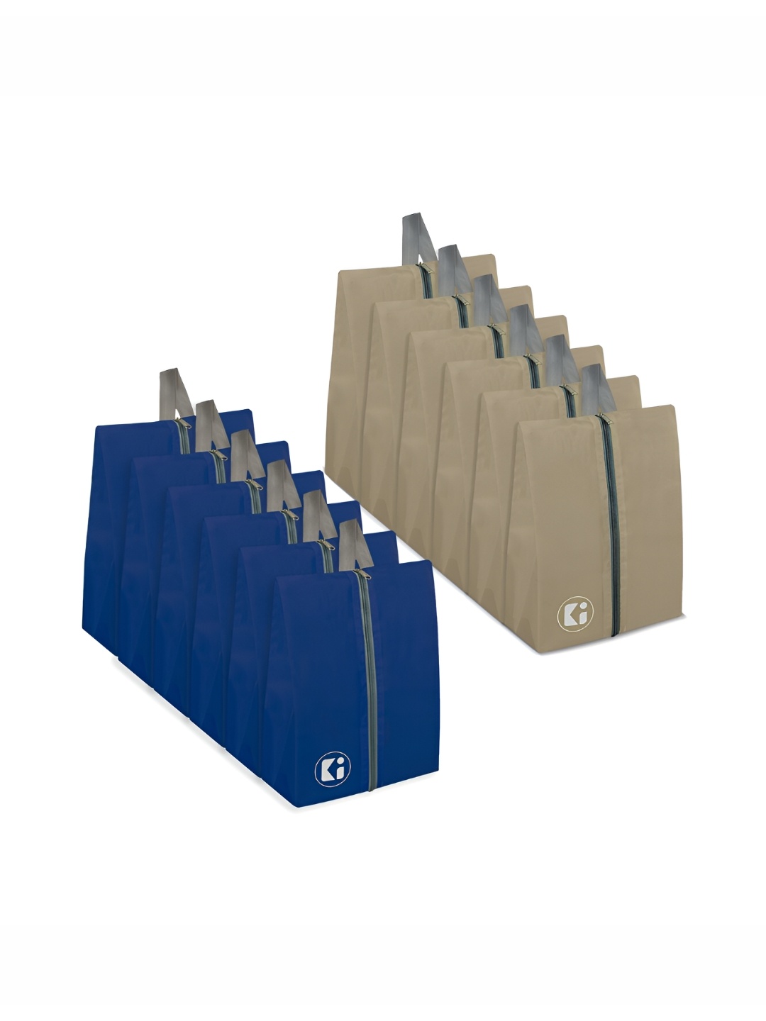 

Kuber Industries 12-Pcs Travel Shoe Carrying Organizers, Blue
