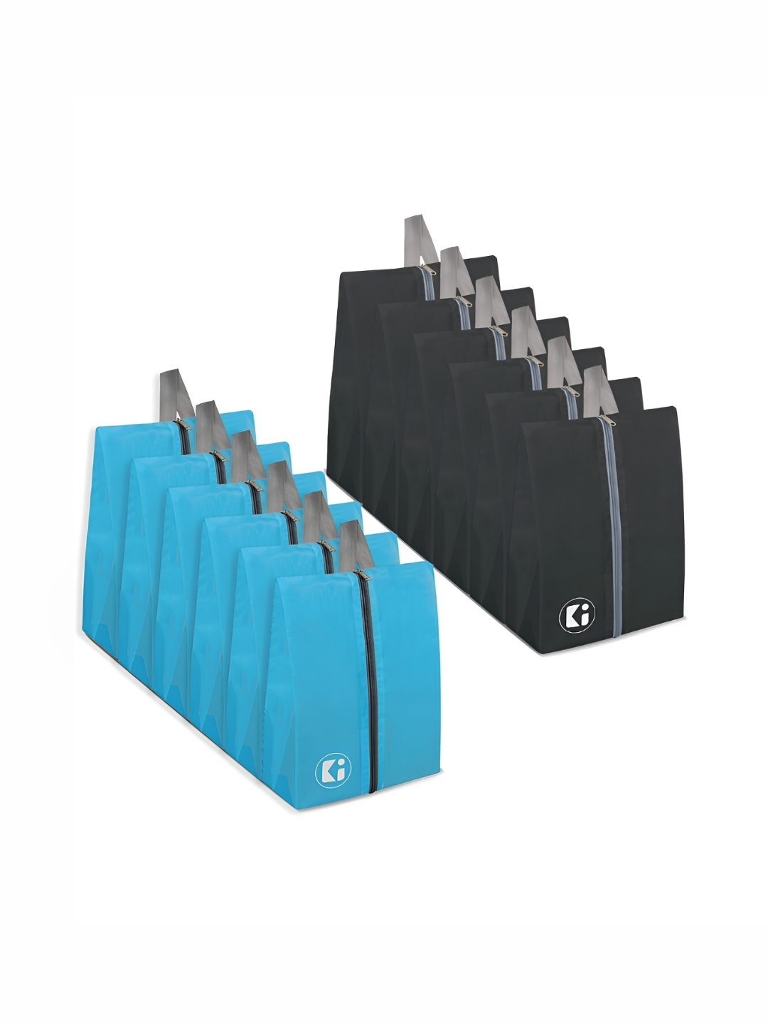 

Kuber Industries Pack Of 12 Zippered Shoe Bag, Blue
