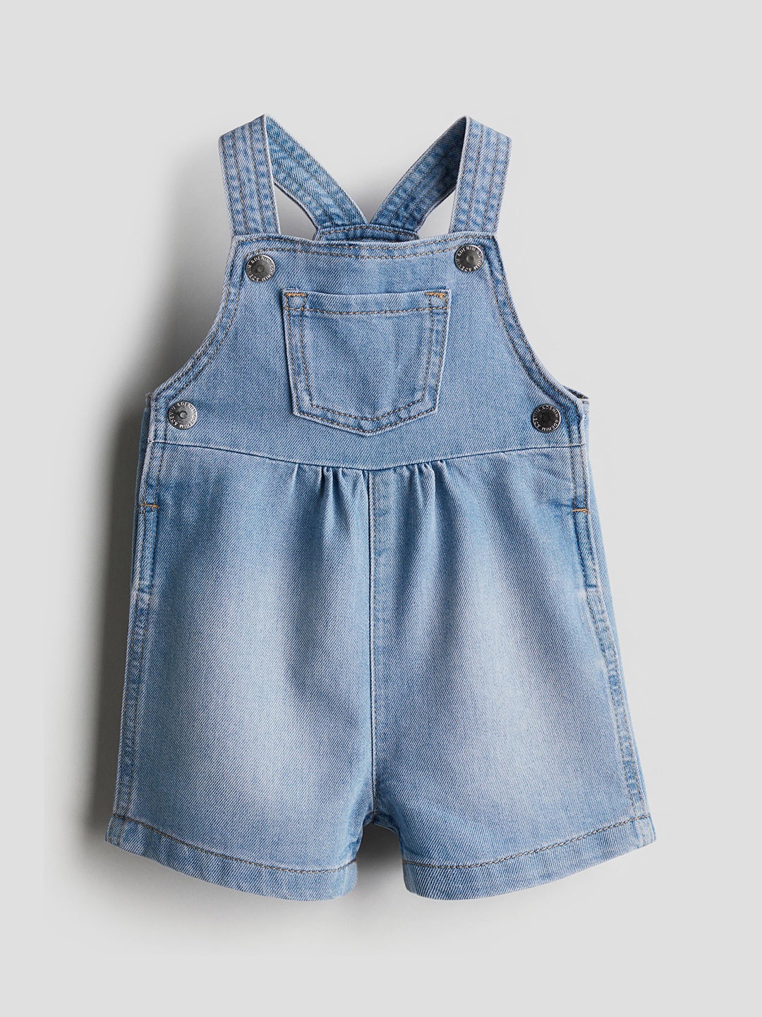 

H&M Girls Denim Dungaree Shorts, Blue