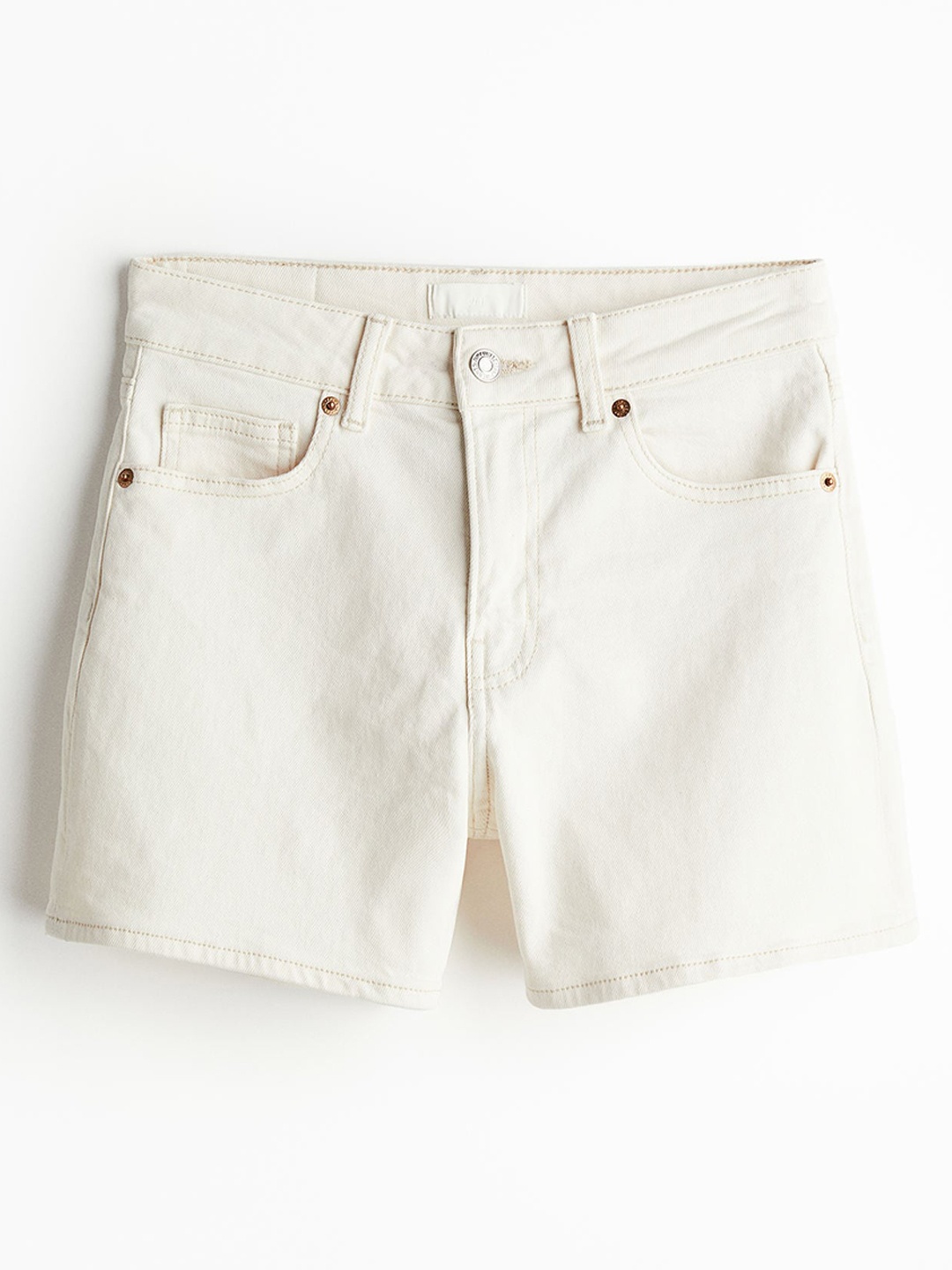 

H&M Women Regular Denim Shorts, White