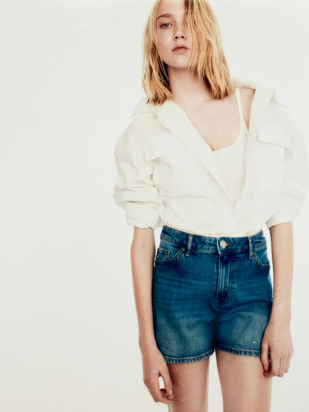 

H&M Women Denim shorts, Blue