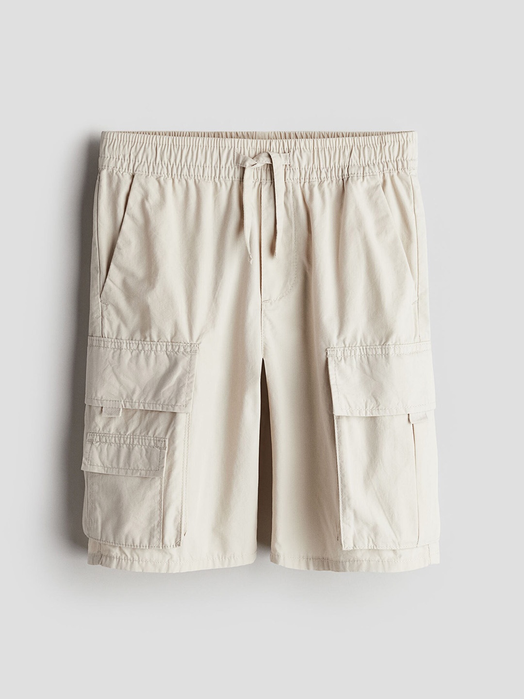 

H&M Boys Pure Cotton Cargo Shorts, Beige
