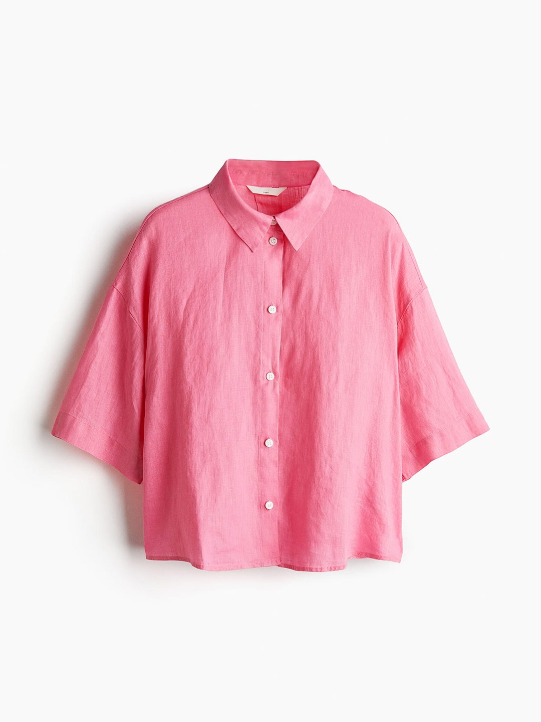 

H&M Women Linen Shirt, Pink
