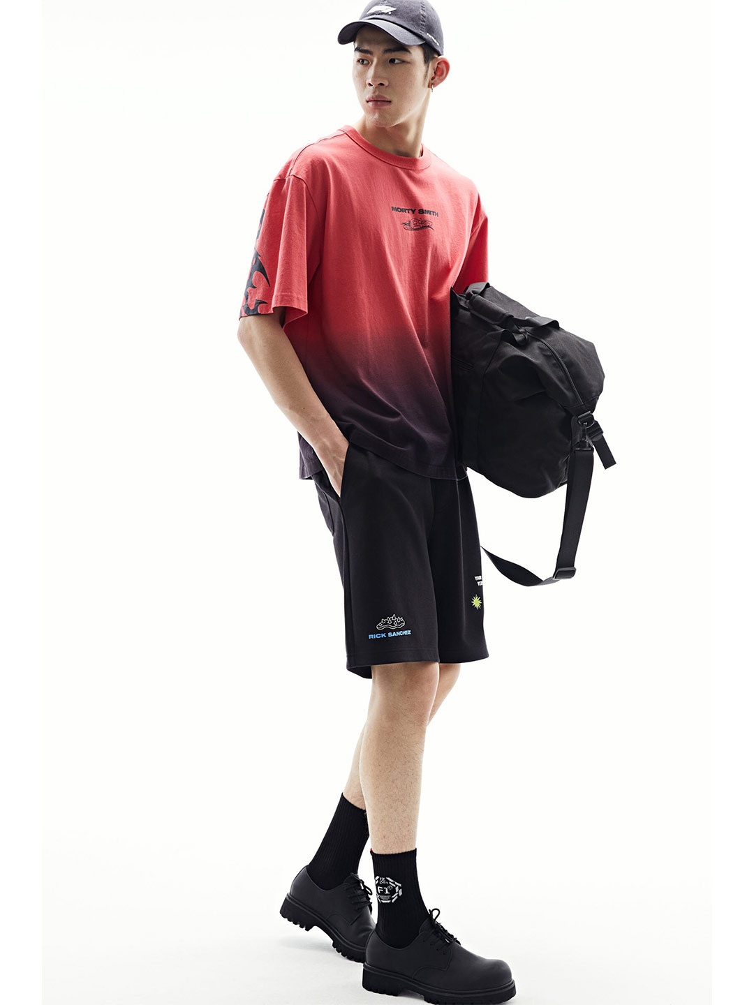 

H&M Loose Fit Printed T-shirt, Red