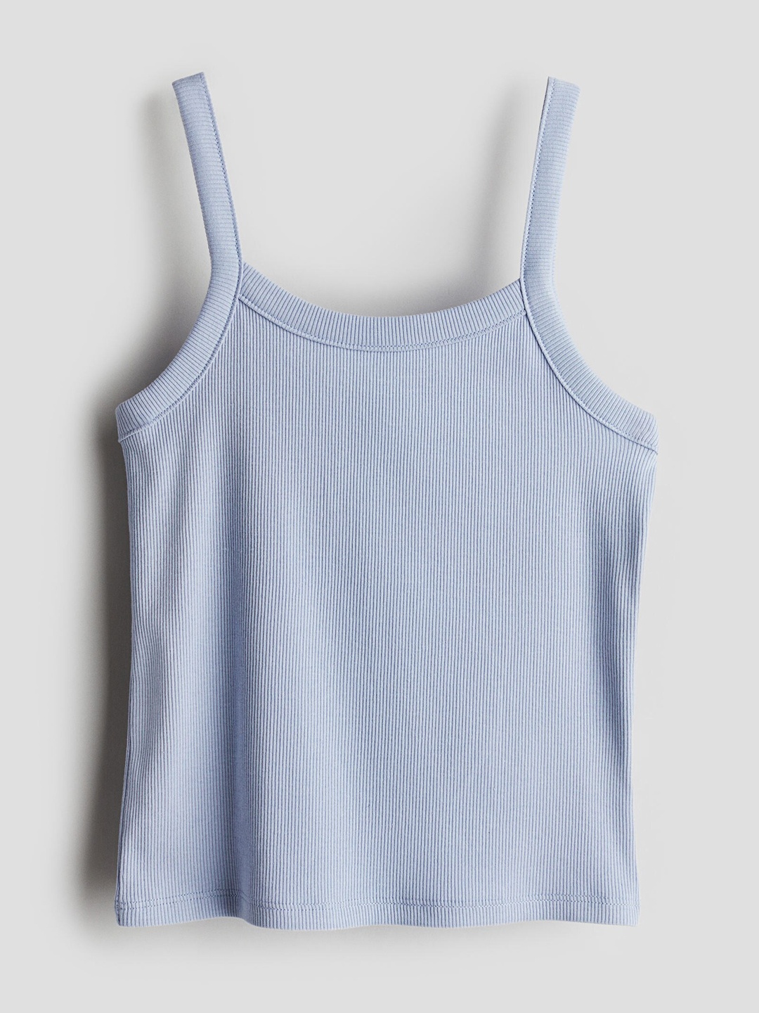 

H&M Girls Ribbed Strappy Top, Blue