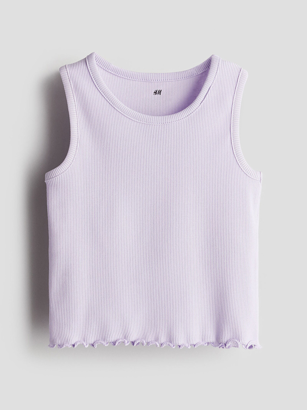 

H&M Girls Ribbed Vest Top, Purple