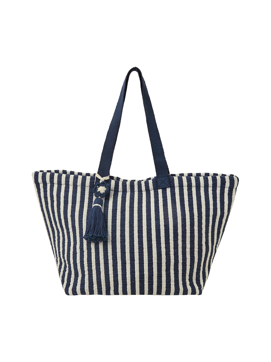 

Accessorize Striped Shopper Tote Bag, Blue