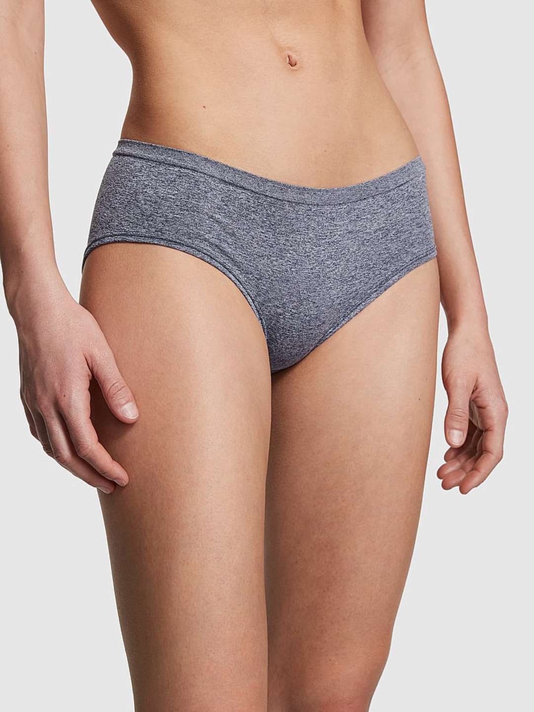 

Victoria's Secret PINK Low-Rise Seamless Hiphugger Hipster Briefs, Grey