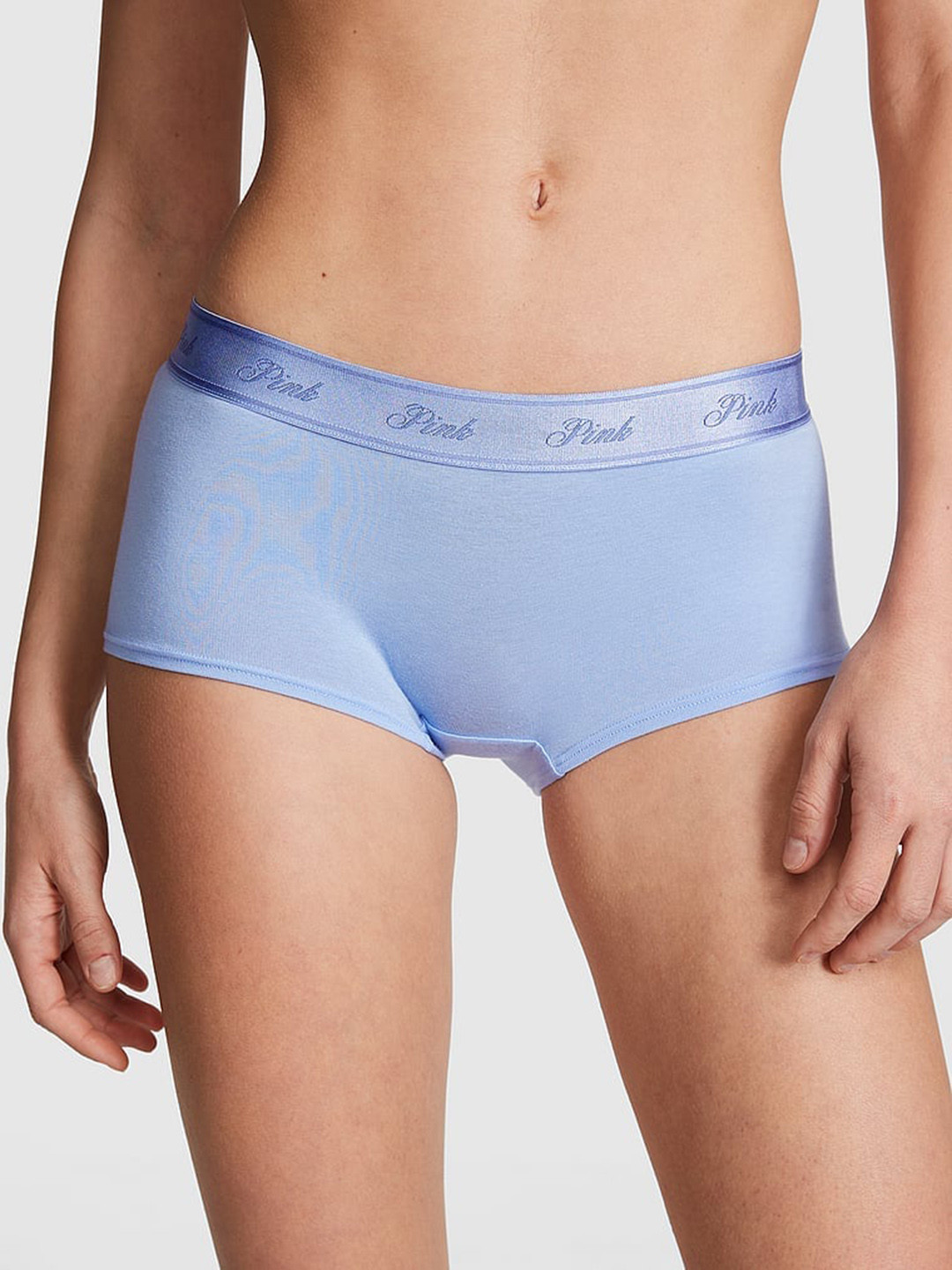 

Victoria's Secret PINK Low-Rise Boyshort Briefs, Blue