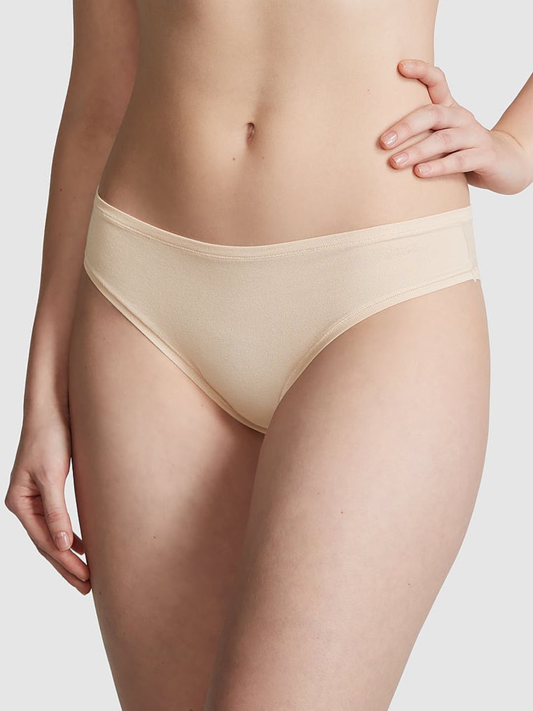 

Victoria's Secret PINK Cheeky Low-Rise Hipster Briefs, Beige