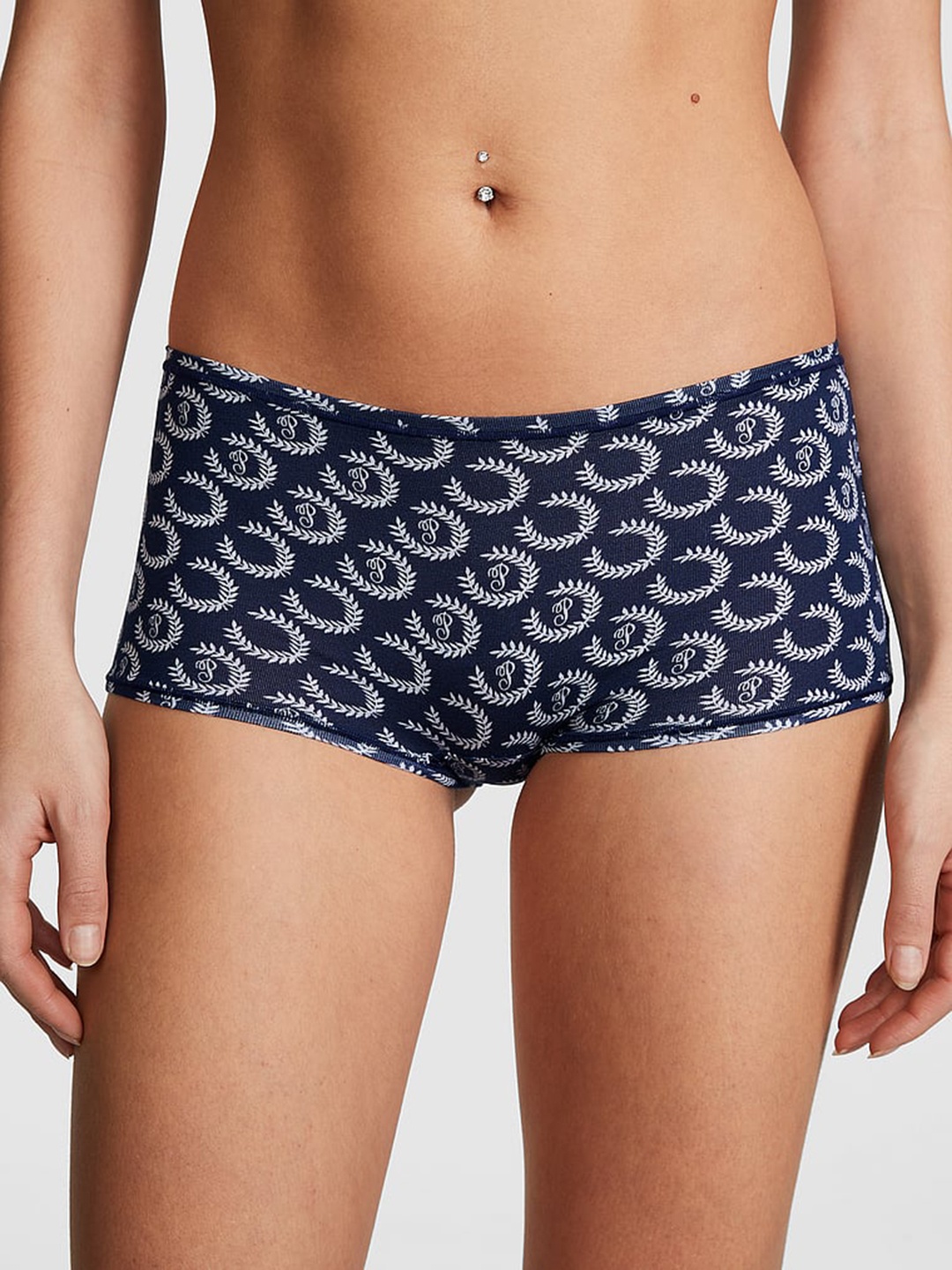 

Victoria's Secret PINK Conversational Printed Boy Shorts Briefs, Navy blue