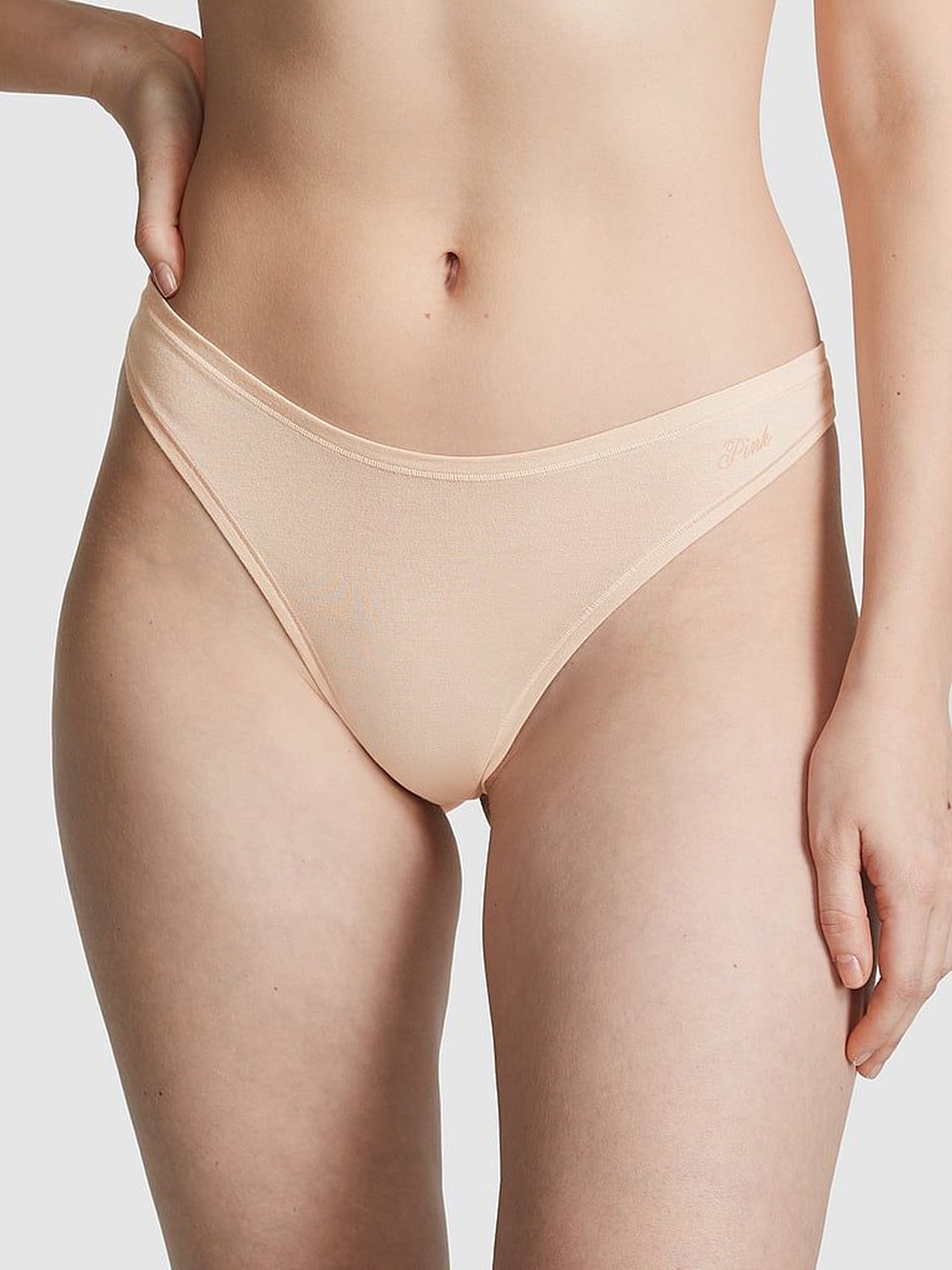 

Victoria's Secret PINK Low-Rise Thongs Briefs 1124121839H6, Beige