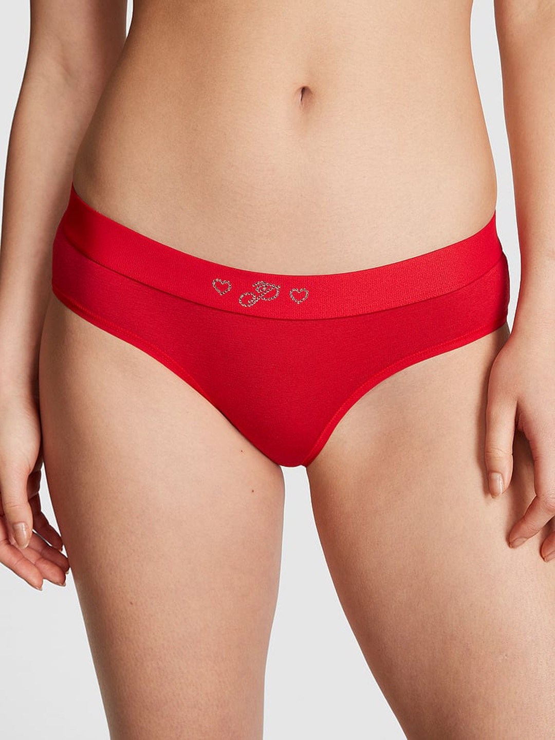 

Victoria's Secret PINK Low Rise Hiphugger Hipster Briefs, Red
