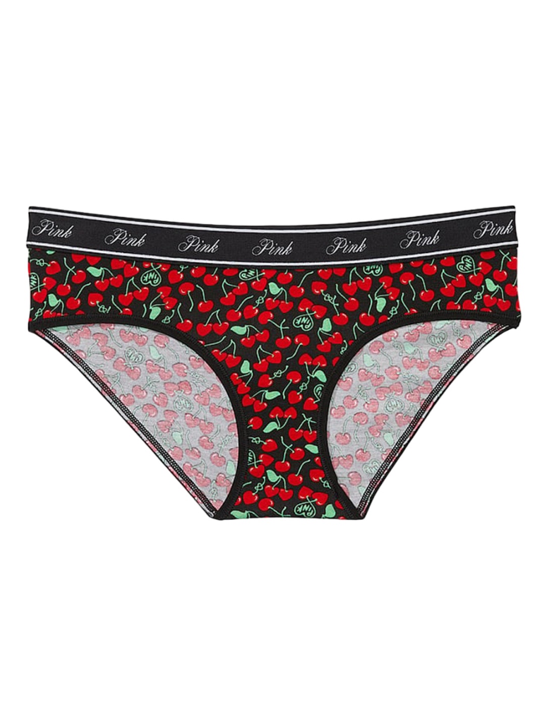 

Victoria's Secret PINK Conversational Printed Hiphugger Hipster Briefs, Black