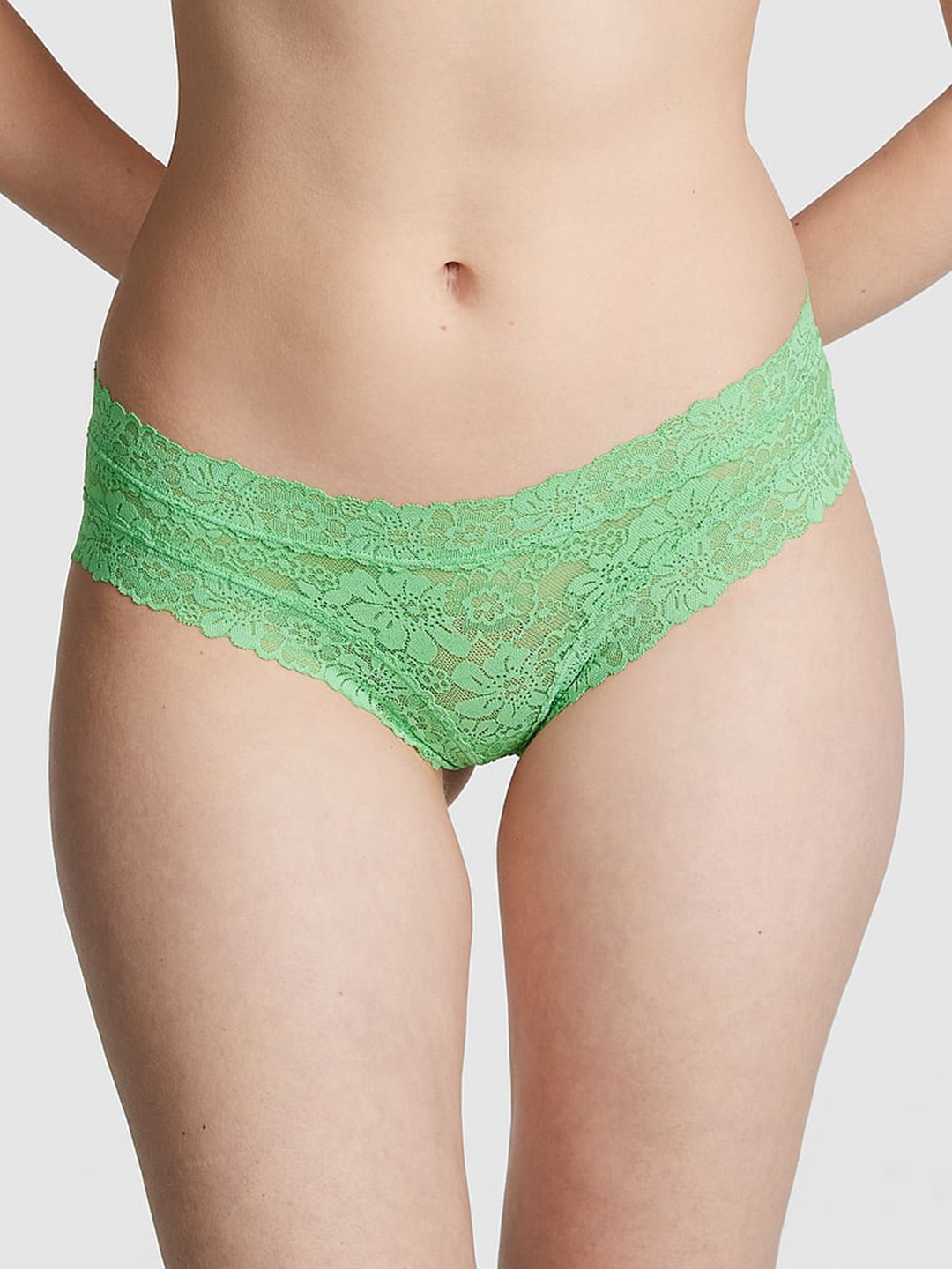 

Victoria's Secret PINK Wink Self Design Low Rise Cheeky Basic Briefs, Green