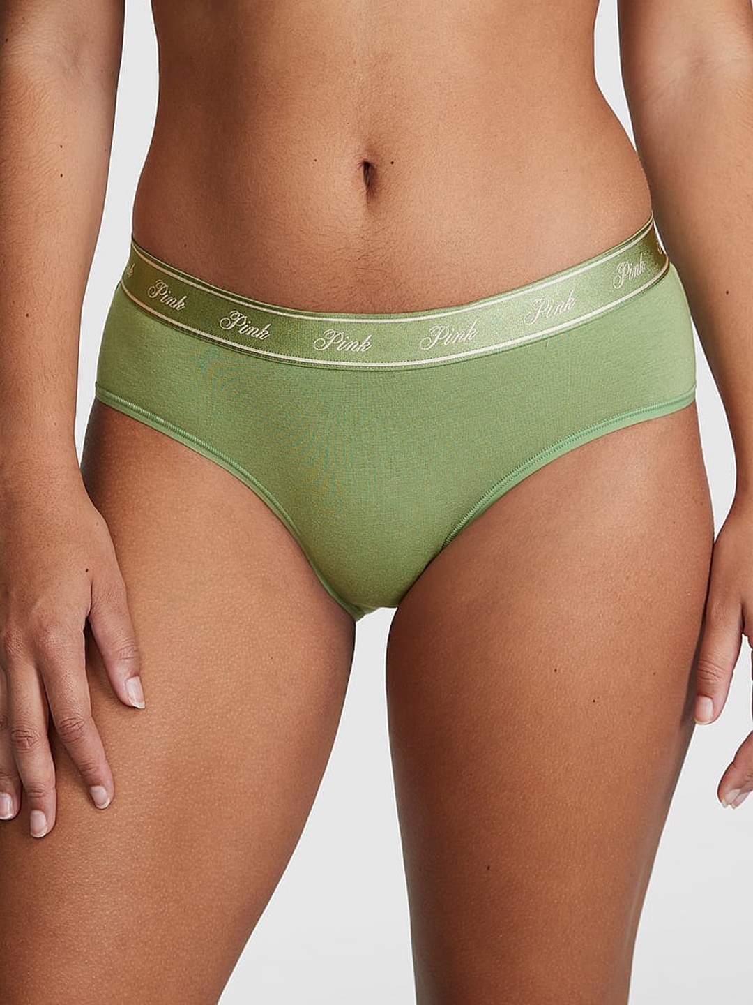 

Victoria's Secret PINK Low-Rise Hiphugger Hipster Briefs, Green