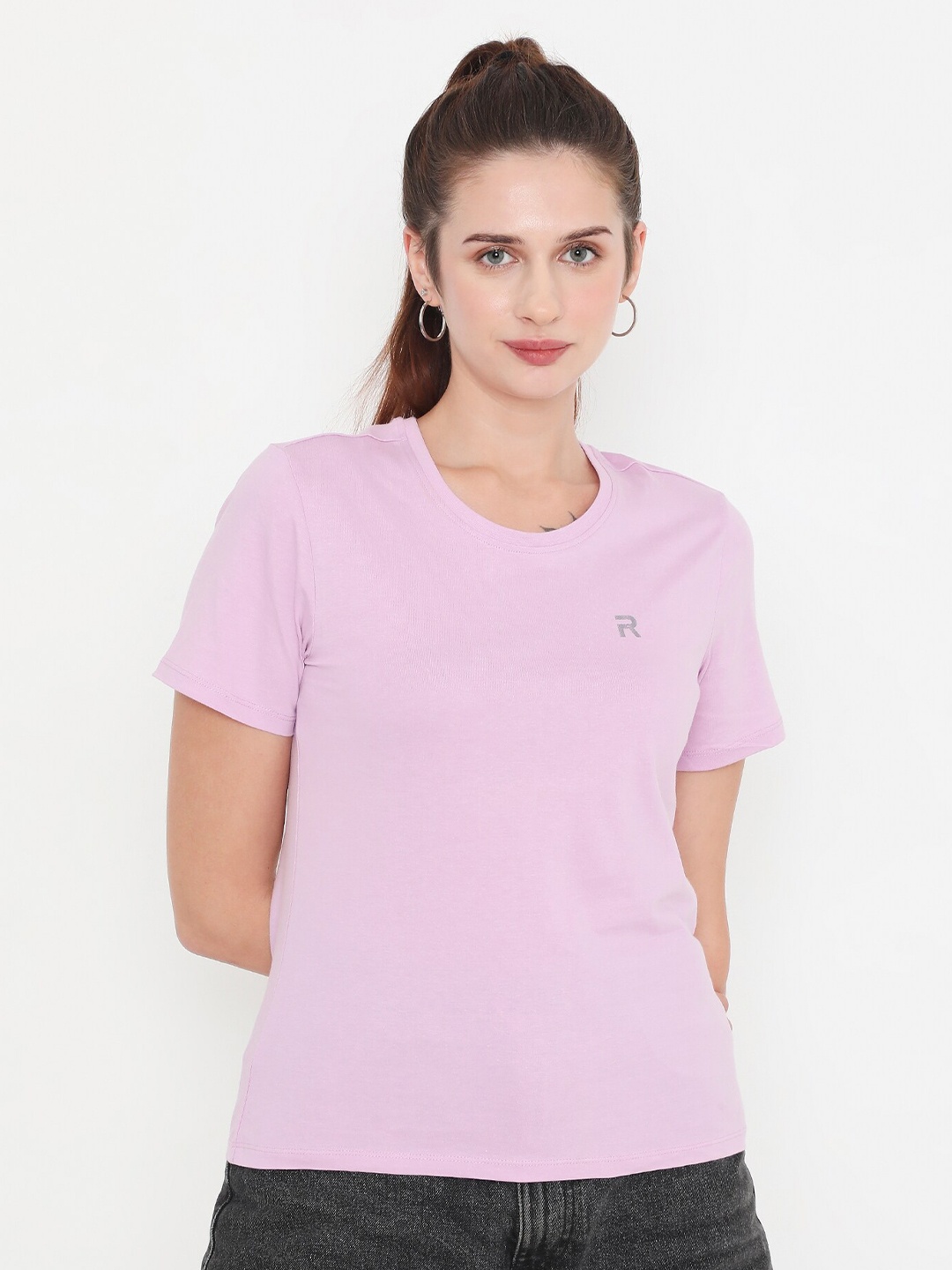 

Rivolta Round Neck Short Sleeves Bio Finish Slim Fit Cotton T-shirt, Lavender