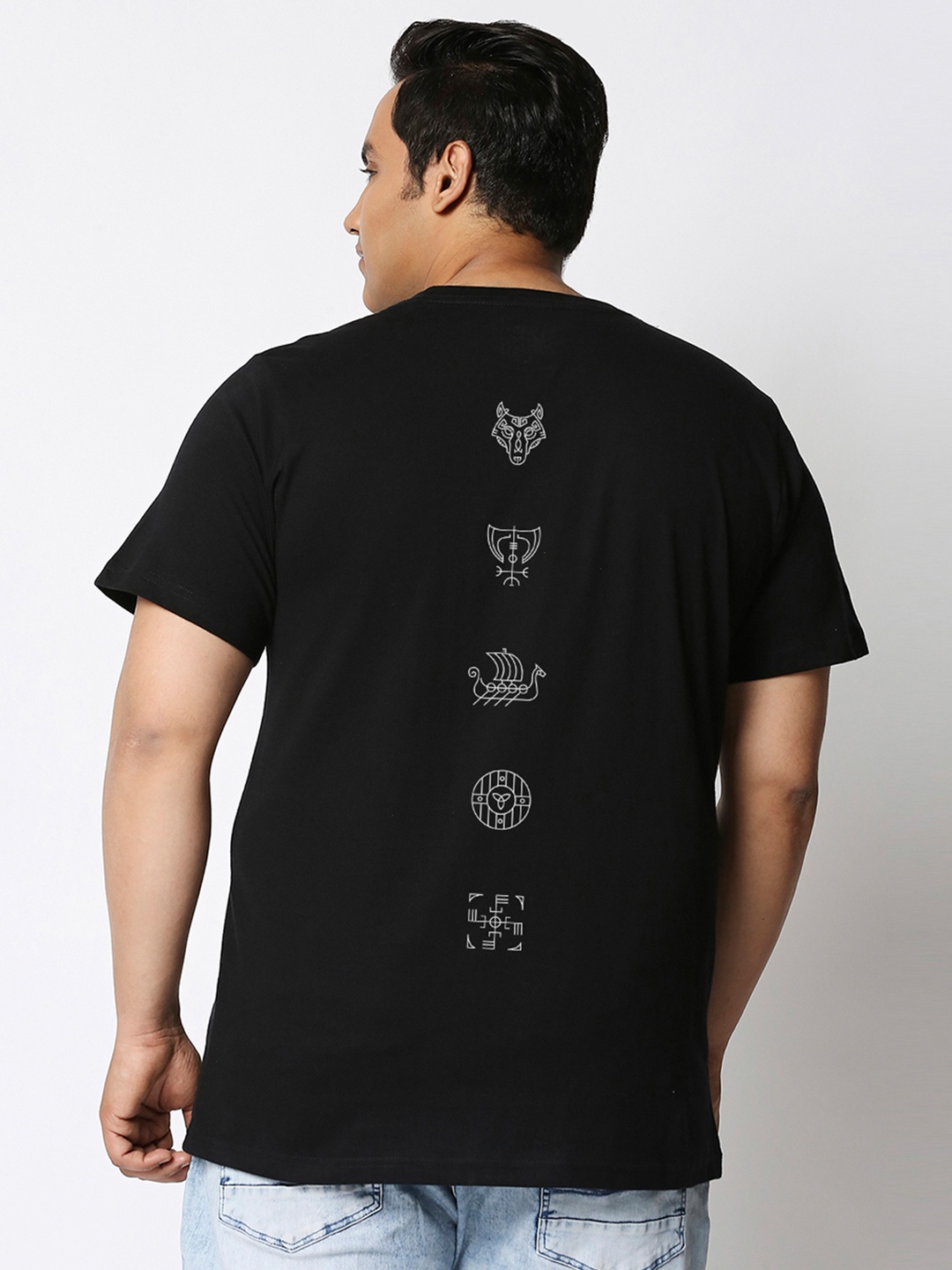 

Bewakoof Plus Pure Cotton Plus Size T-shirt, Black