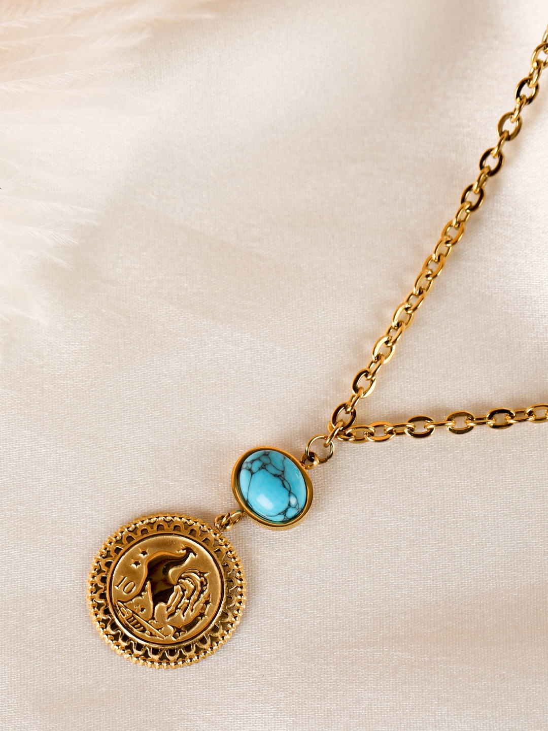 

SWASHAA 18K Gold-Plated Beaded Stainless Steel Necklace