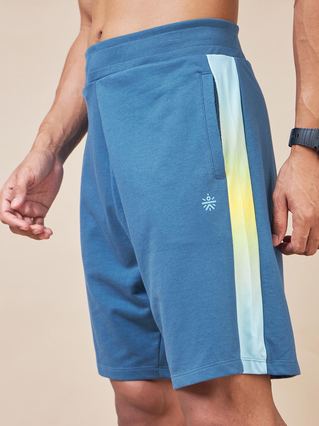 

CULT Men Mid-Rise Sports Shorts, Blue